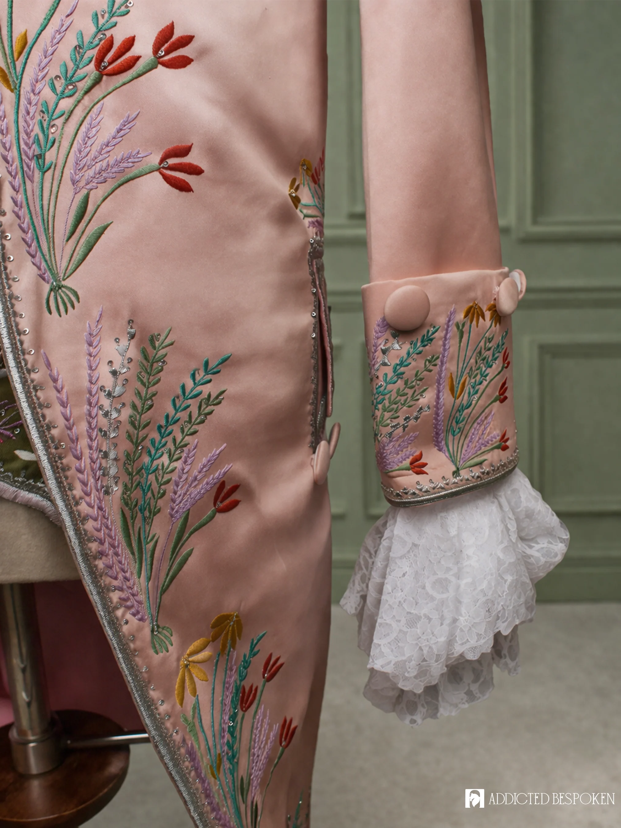 Ornate Blossom Rococo Suit - Image 9