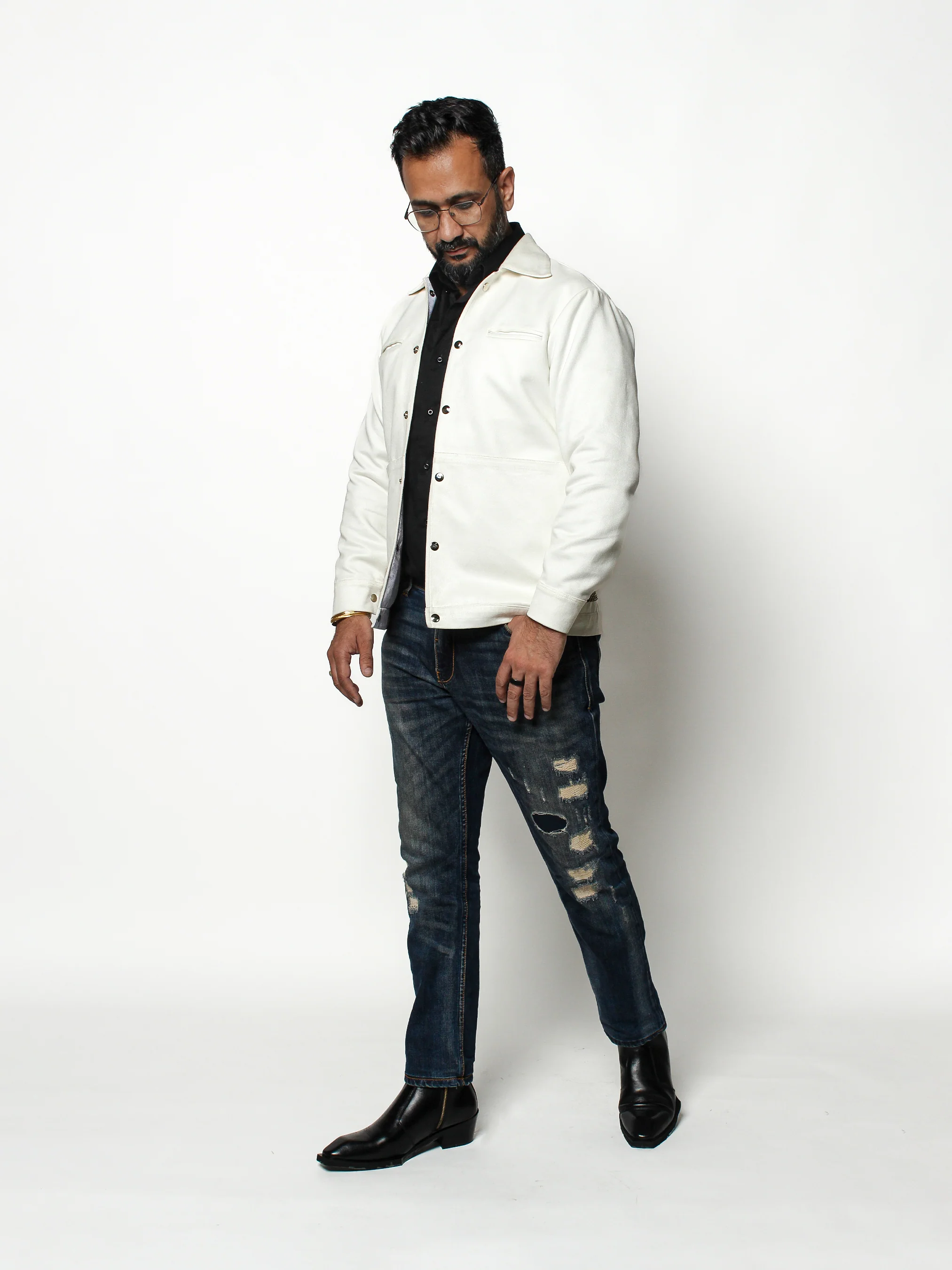 Owl Emblem Embroidered Jacket with Artisanal Detailing - Image 5