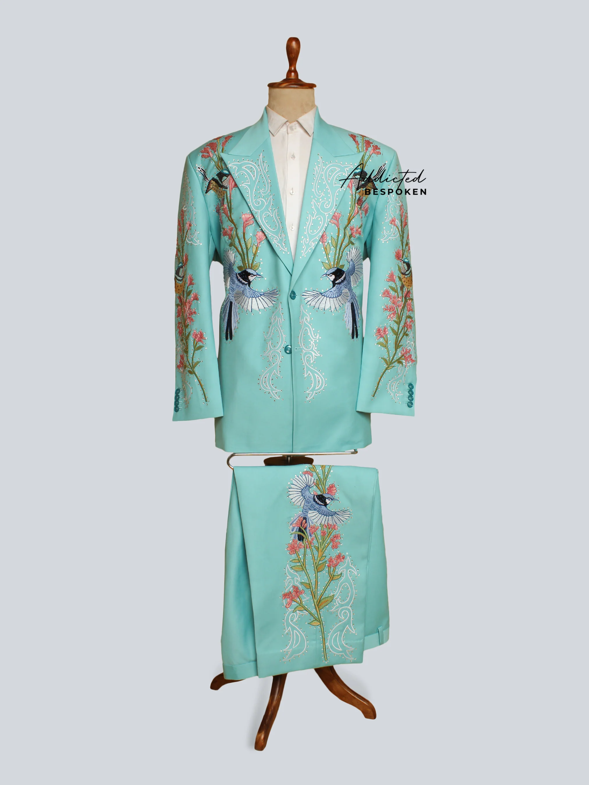 Pastel Meadow Embroidered Suit - Image 2