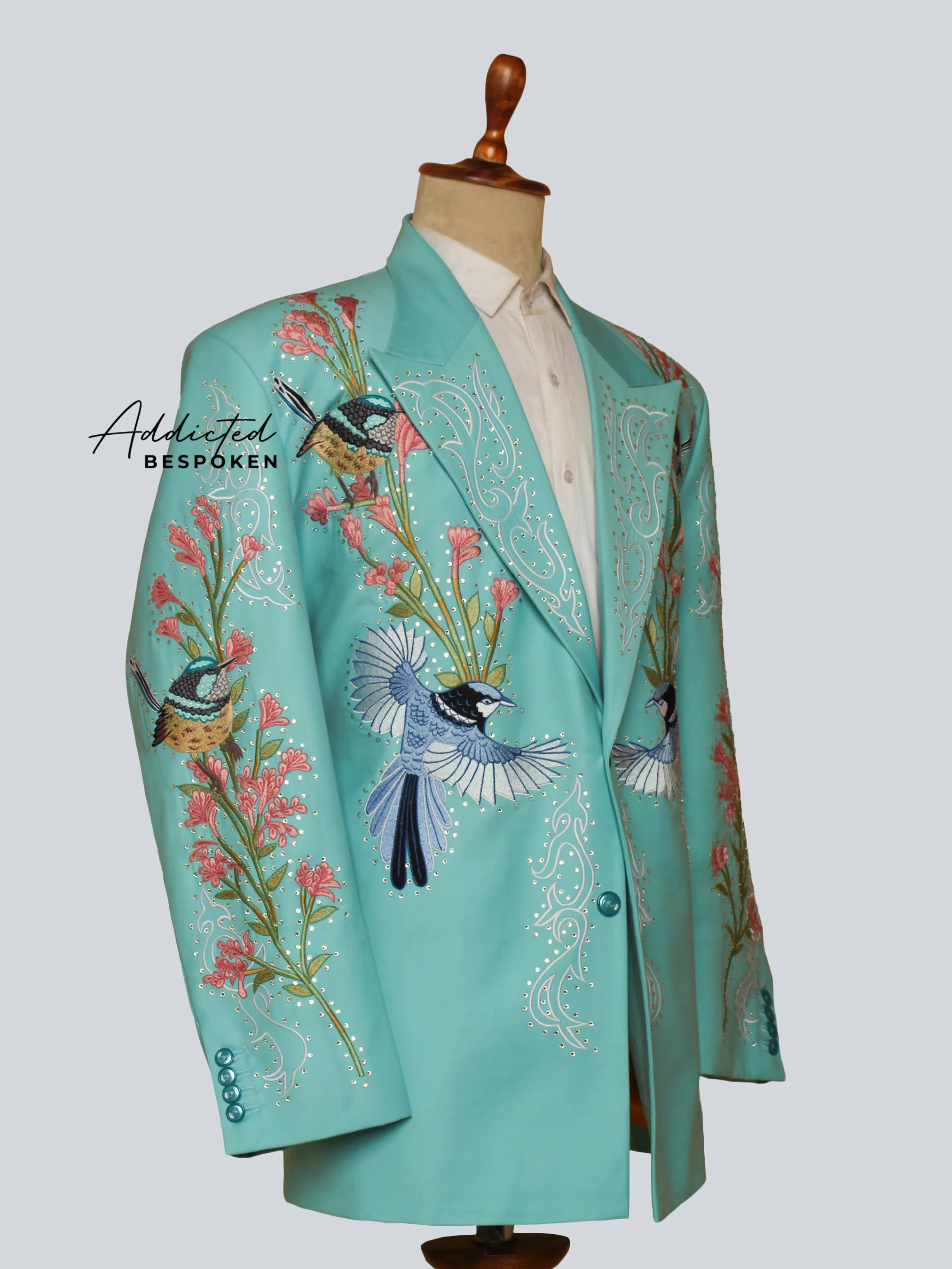 Pastel Meadow Embroidered Suit - Image 3