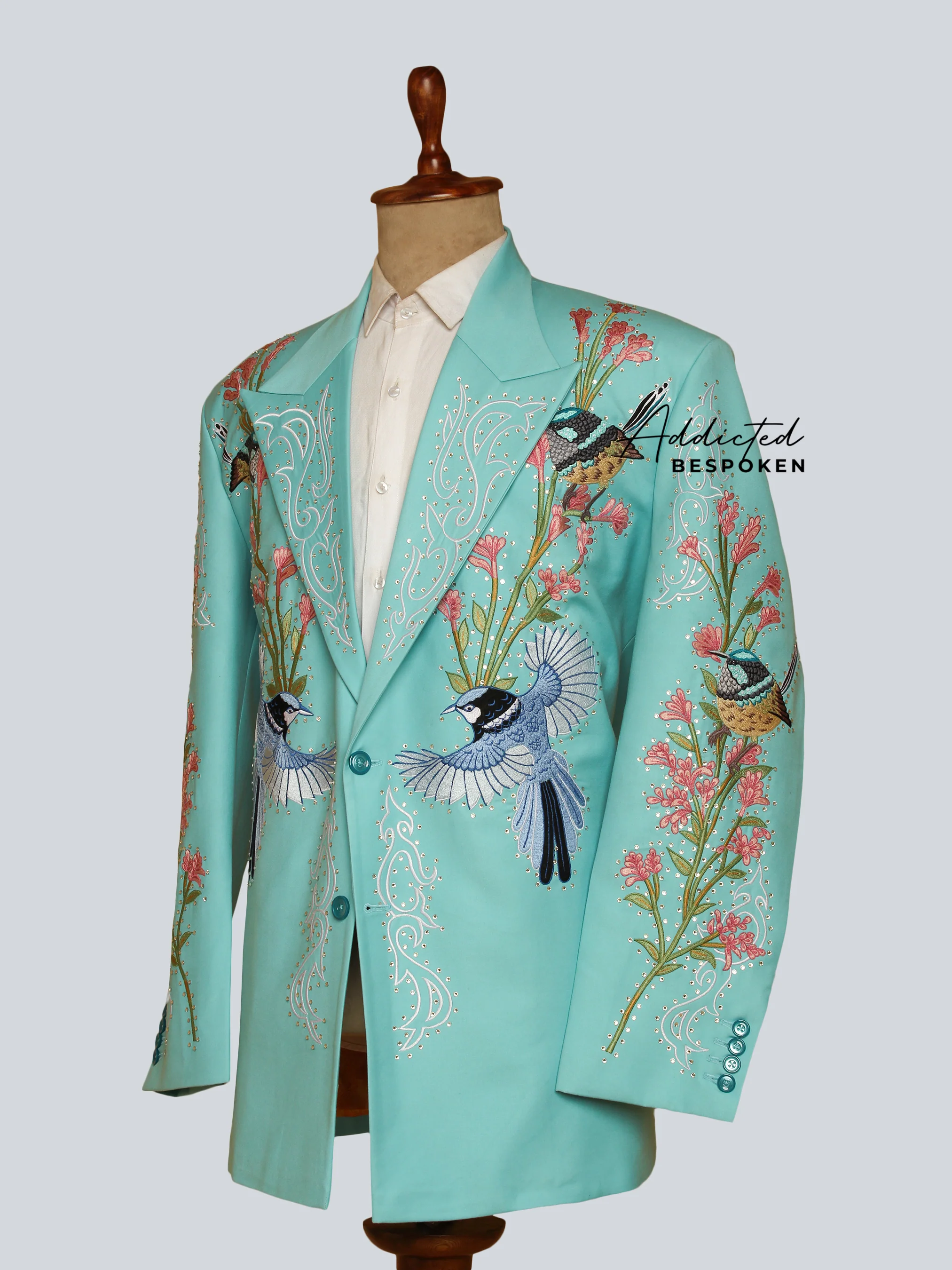 Pastel Meadow Embroidered Suit - Image 4