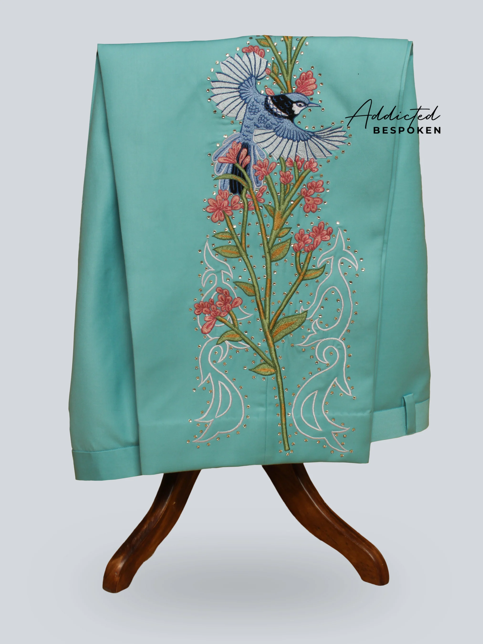 Pastel Meadow Embroidered Suit - Image 7