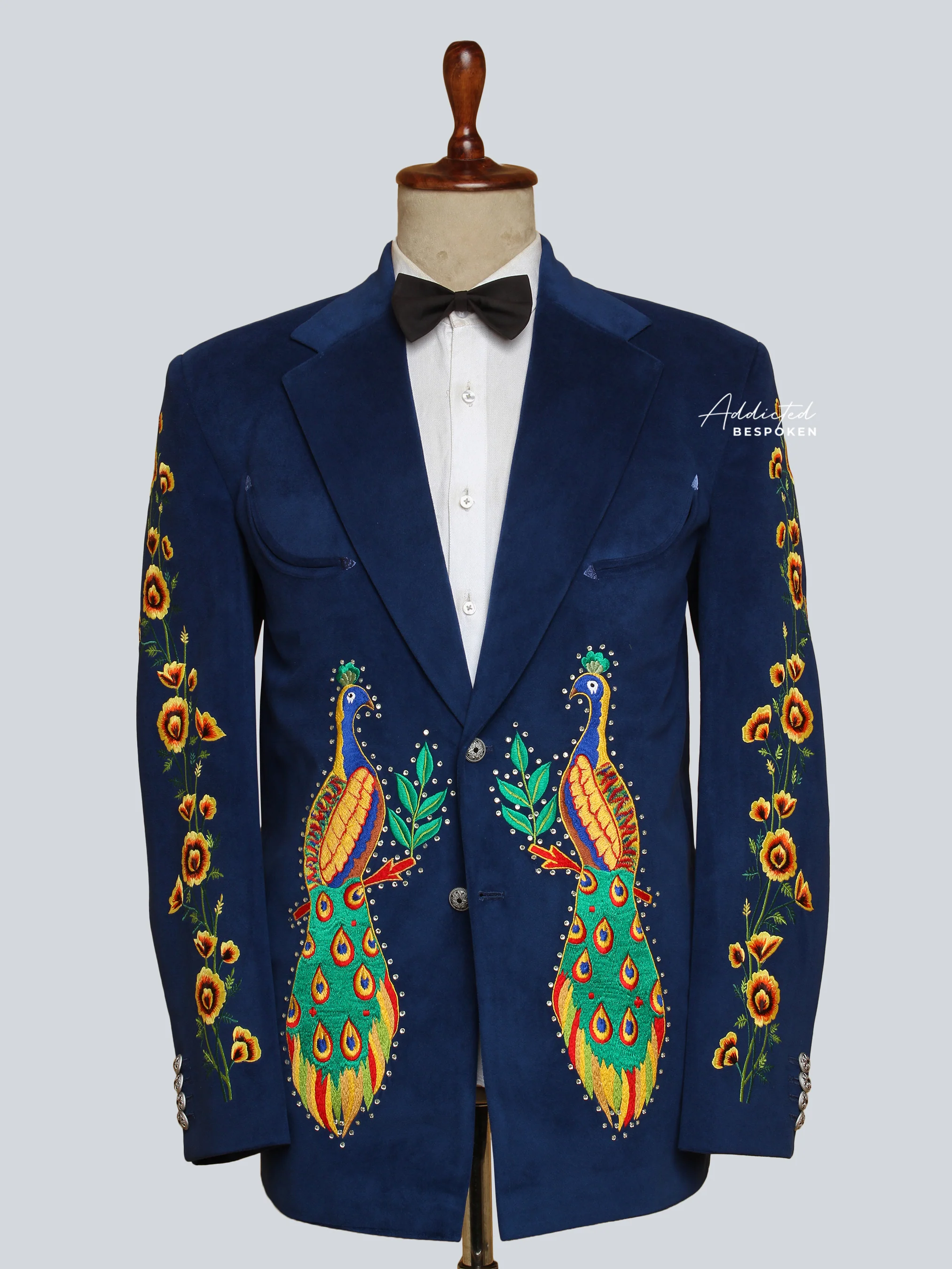 Peacock Embroidered Suit