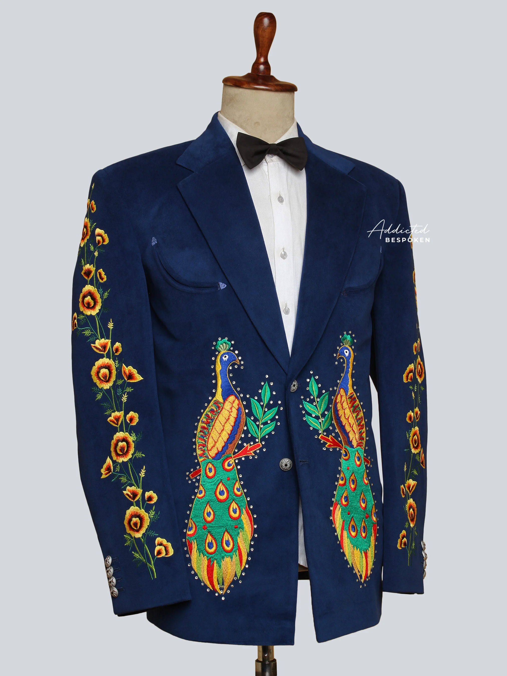 Peacock Embroidered Suit - Image 3
