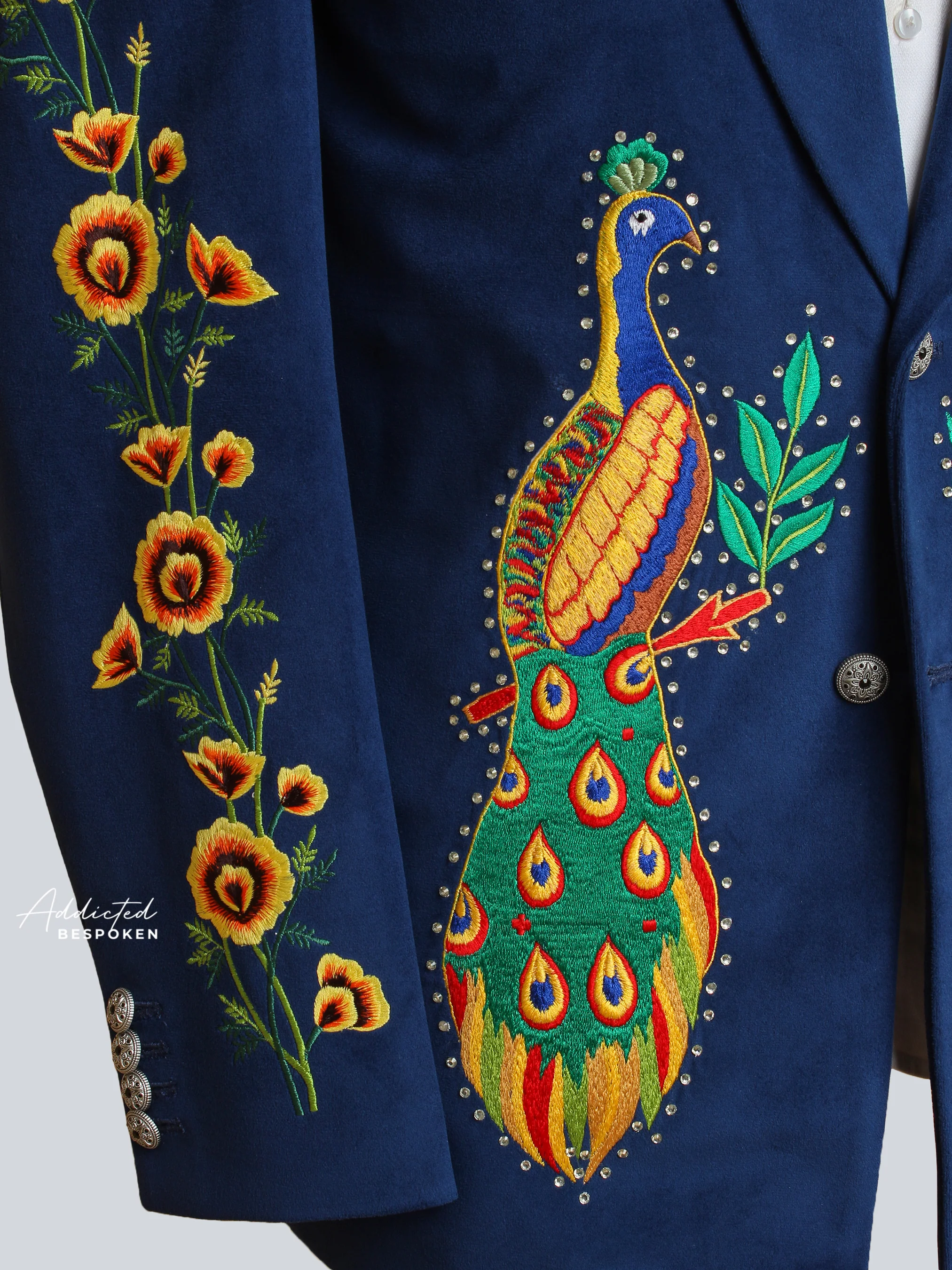 Peacock Embroidered Suit - Image 7