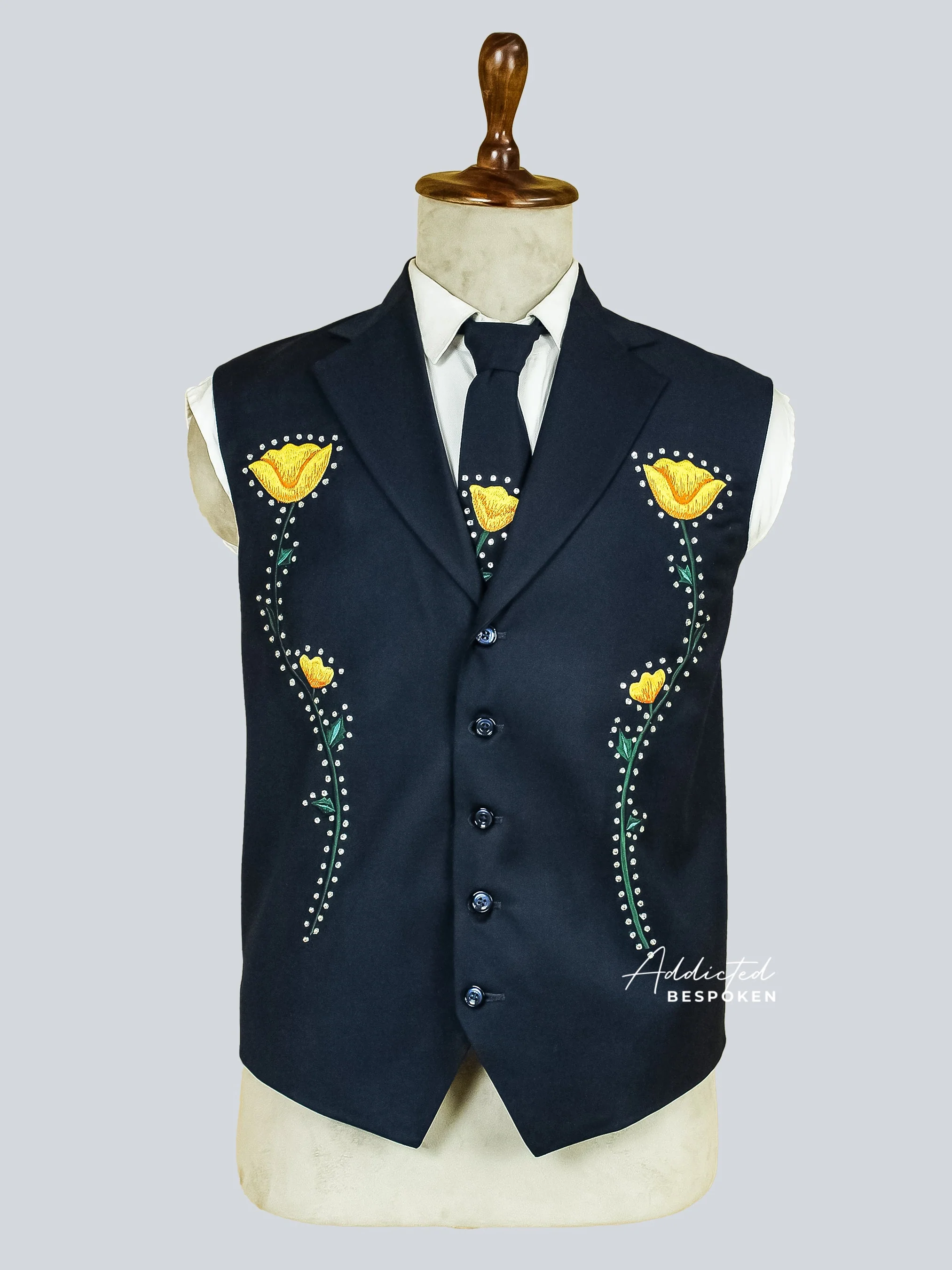 Poppy Flower Embellished Western Suit - Image 6