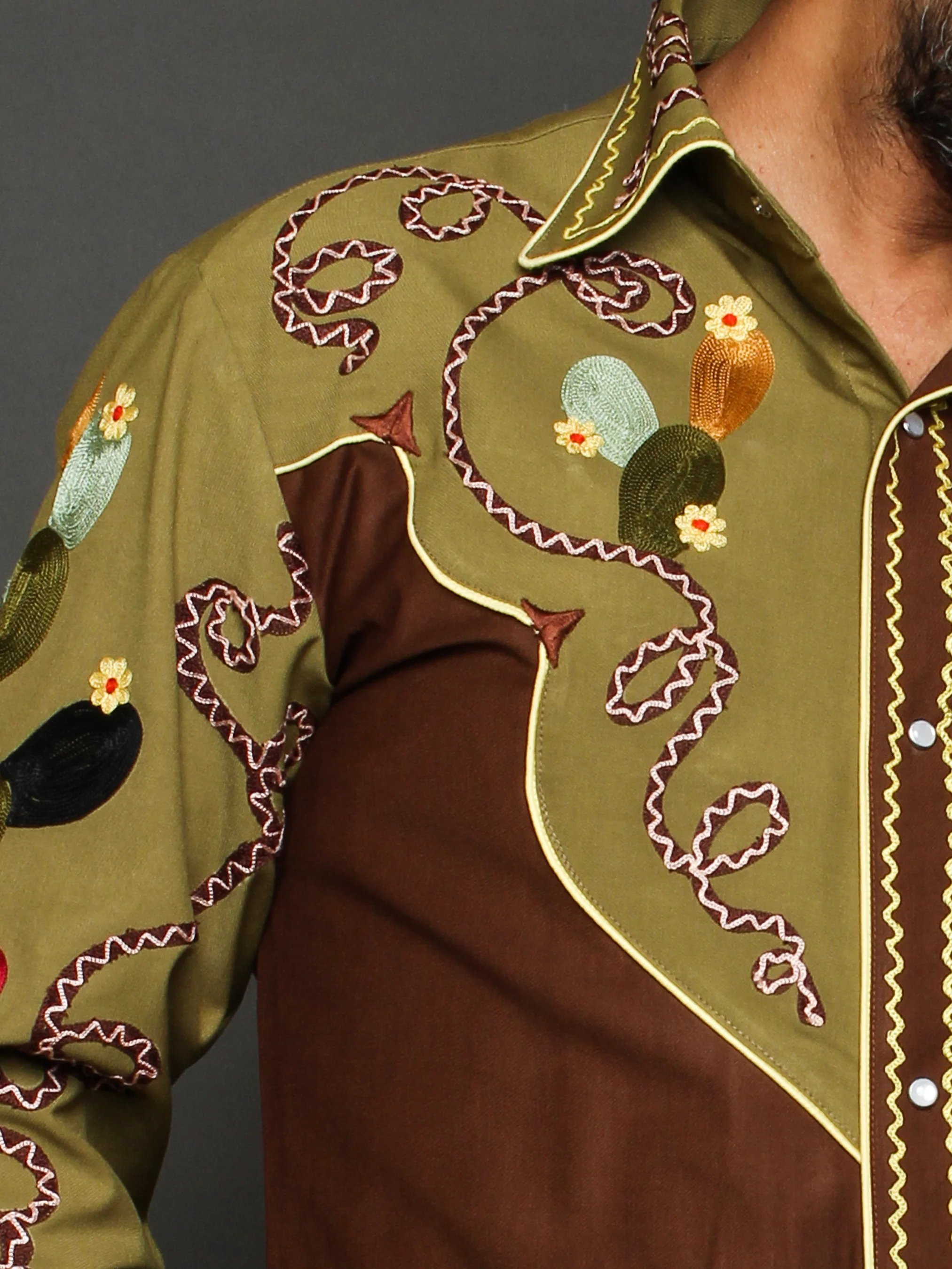 Premium Cactus Embroidered Shirt - Image 11