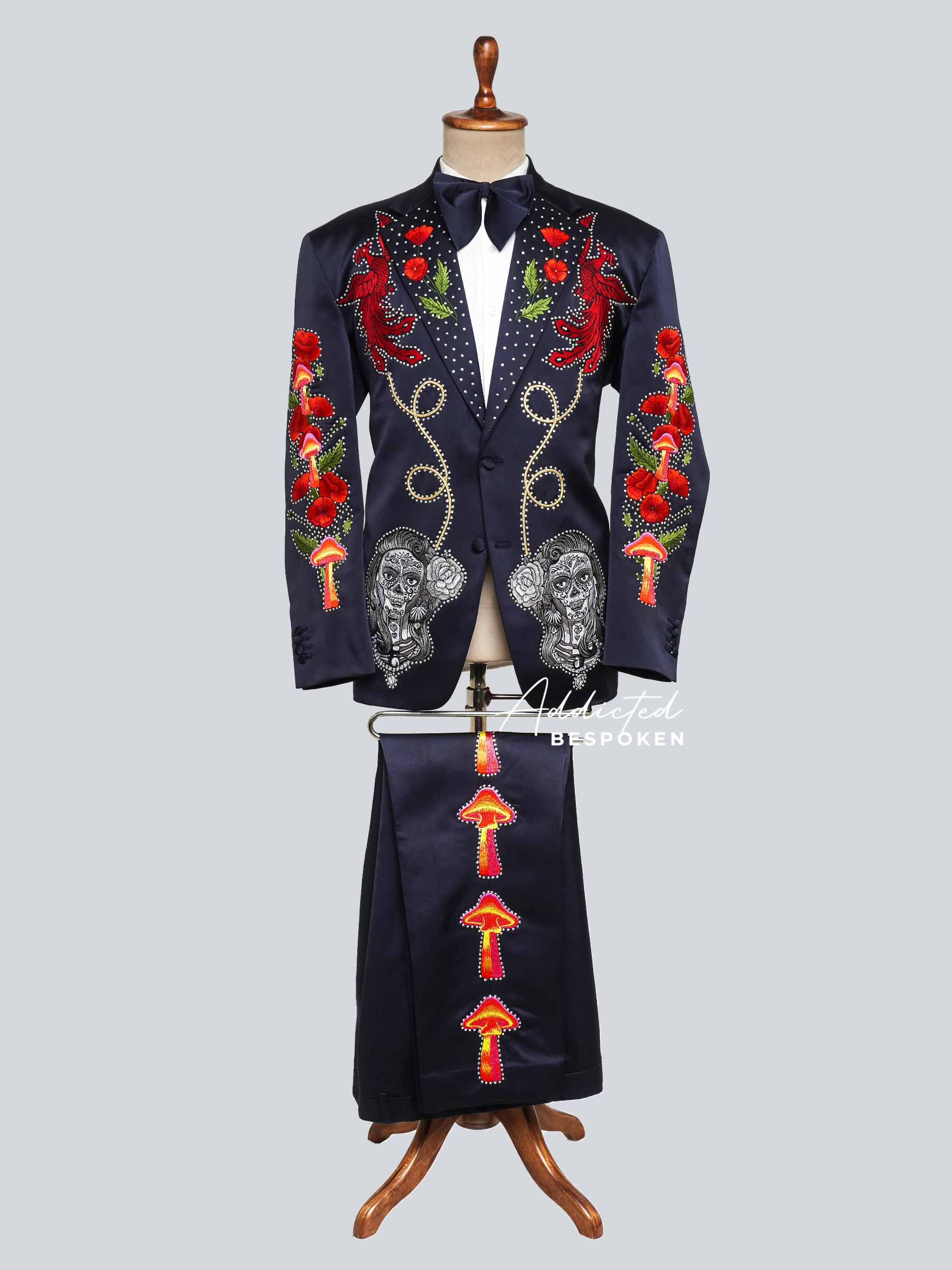 Regal Embroidered Midnight Suit - Image 2
