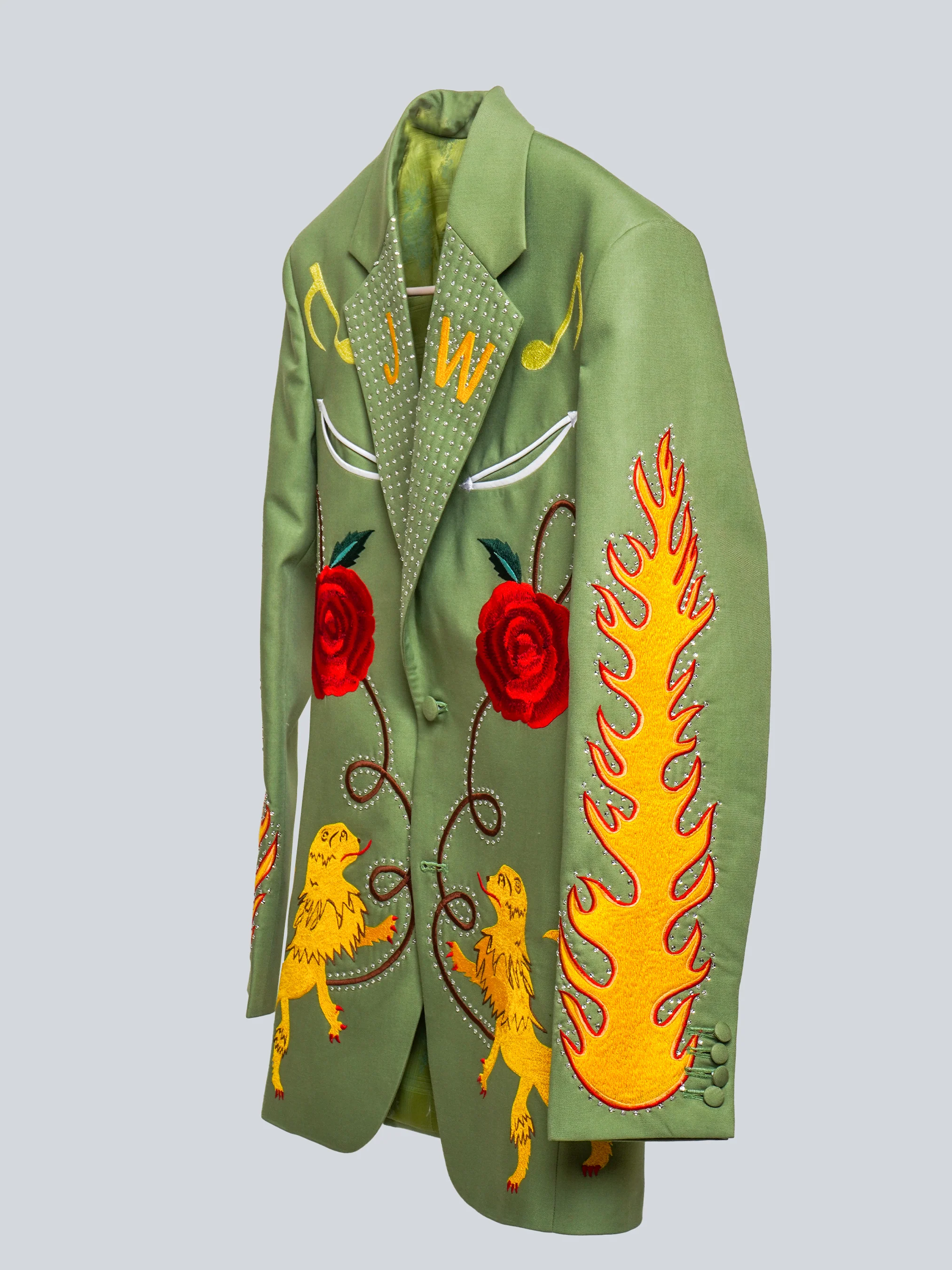 Regal Flame Embroidered Suit - Image 3