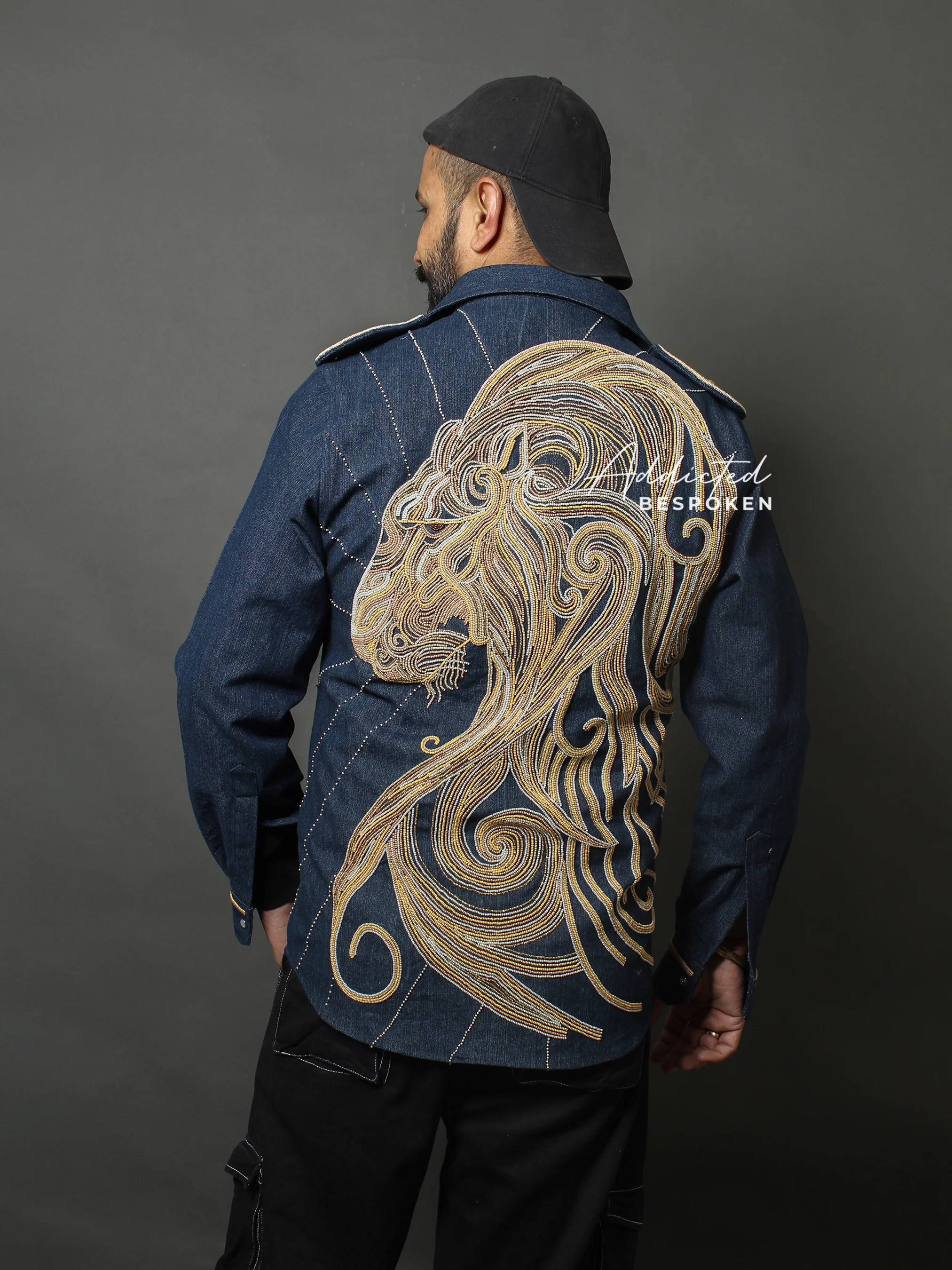Regal Lion Embroidered Denim Shirt (CLS) - Image 6