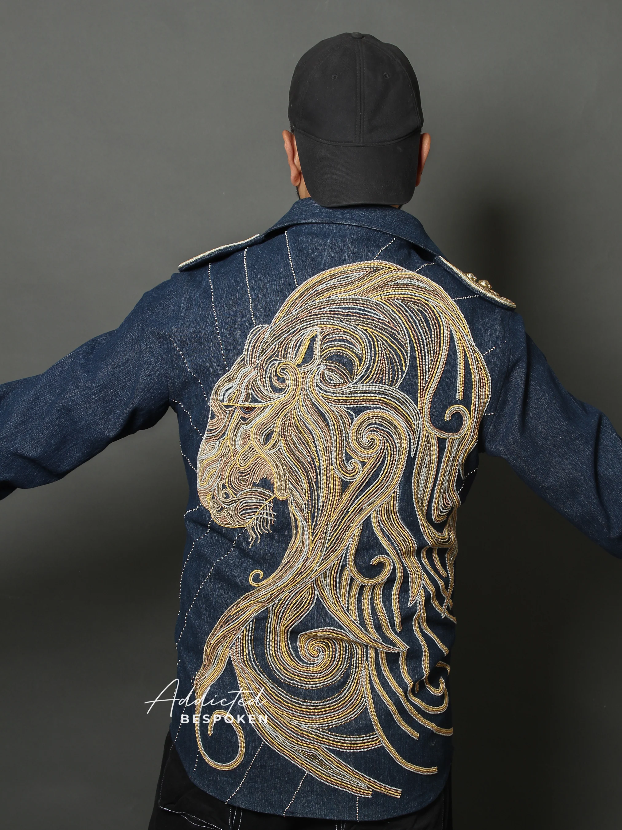Regal Lion Embroidered Denim Shirt (CLS) - Image 9