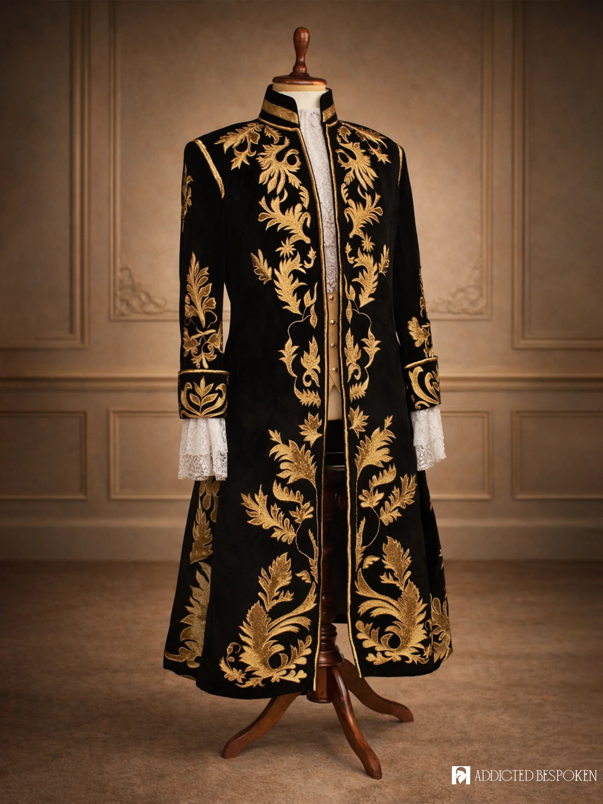 Regal Rococo Embroidered Suit - Image 3