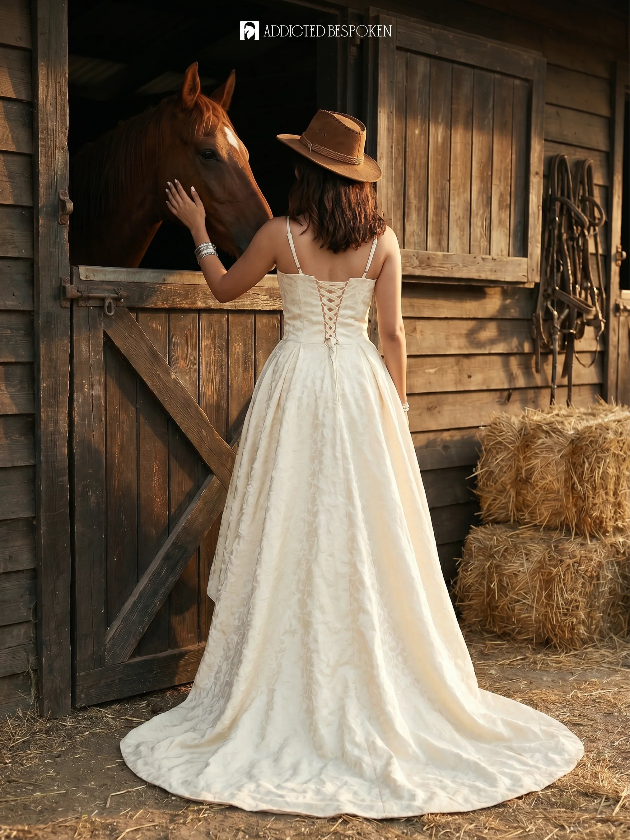 Rococo Brocade Bridal Gown - Image 4