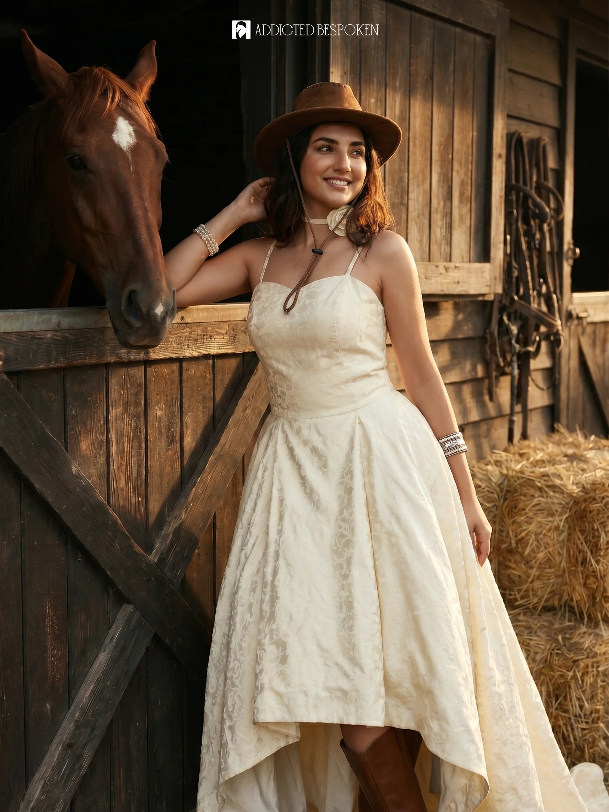 Rococo Brocade Bridal Gown - Image 6