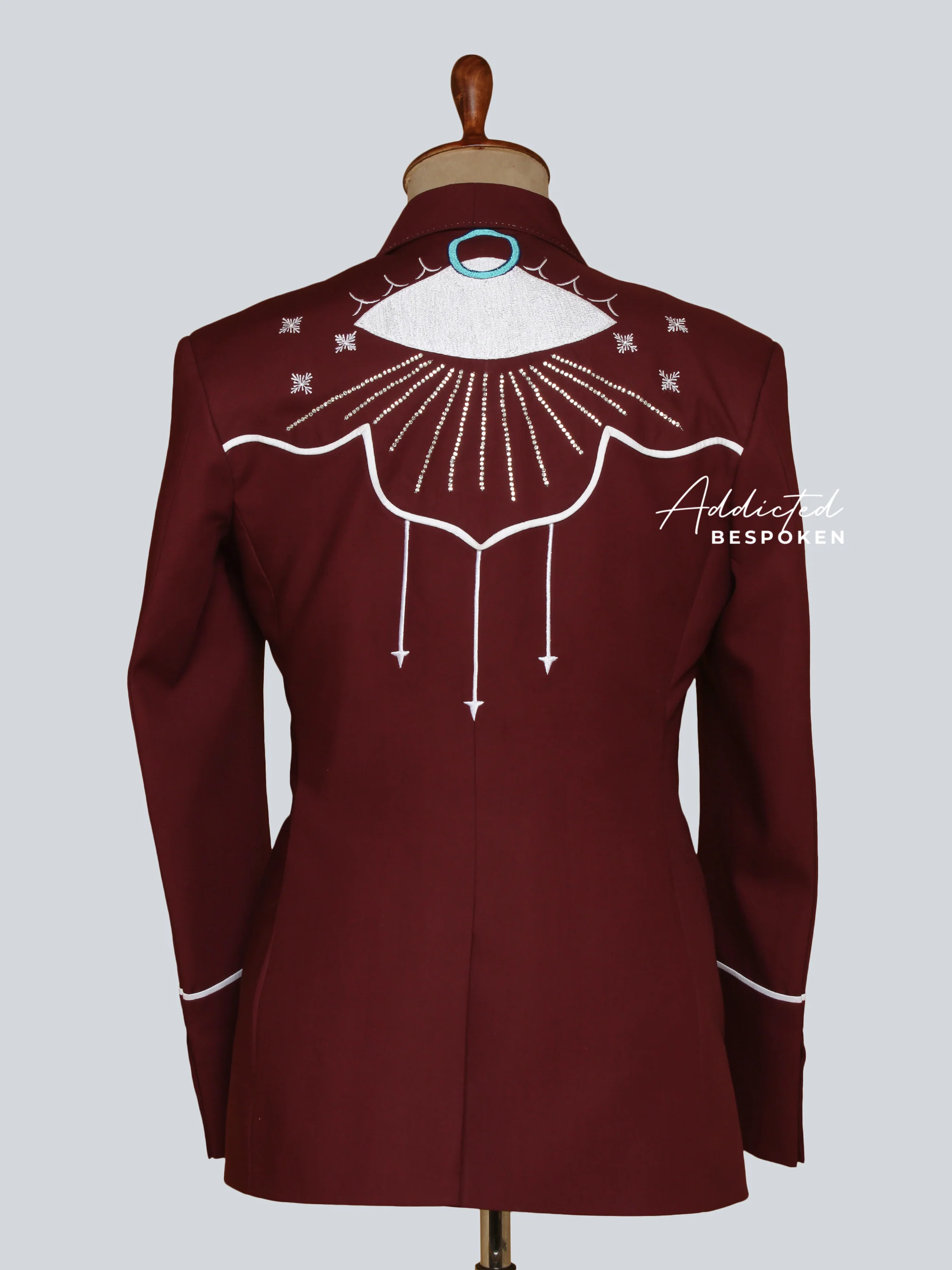 Rose Embroidered Bespoke Suit - Image 6