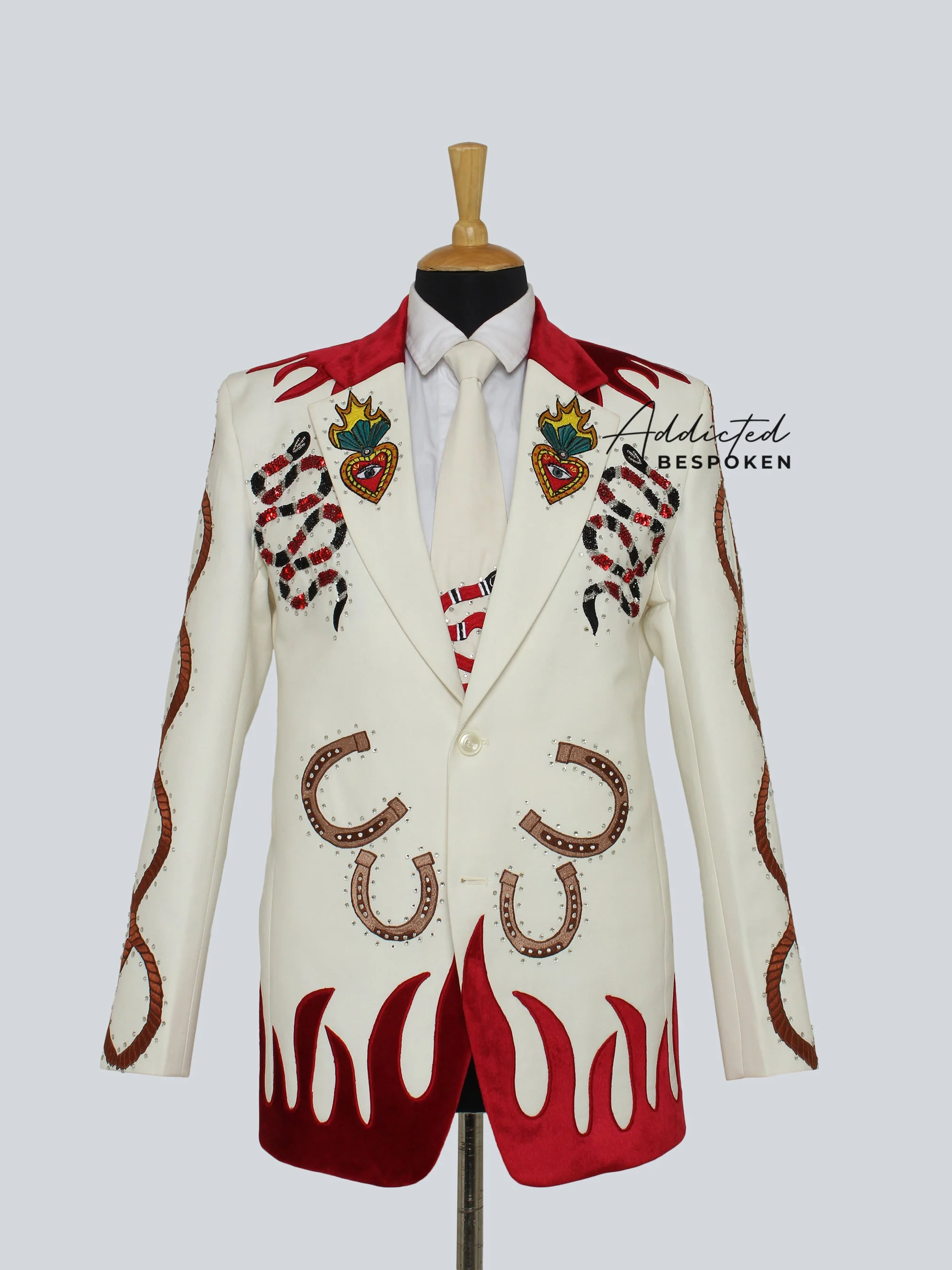 Rustic Blossom Embroidered Suit - Image 4