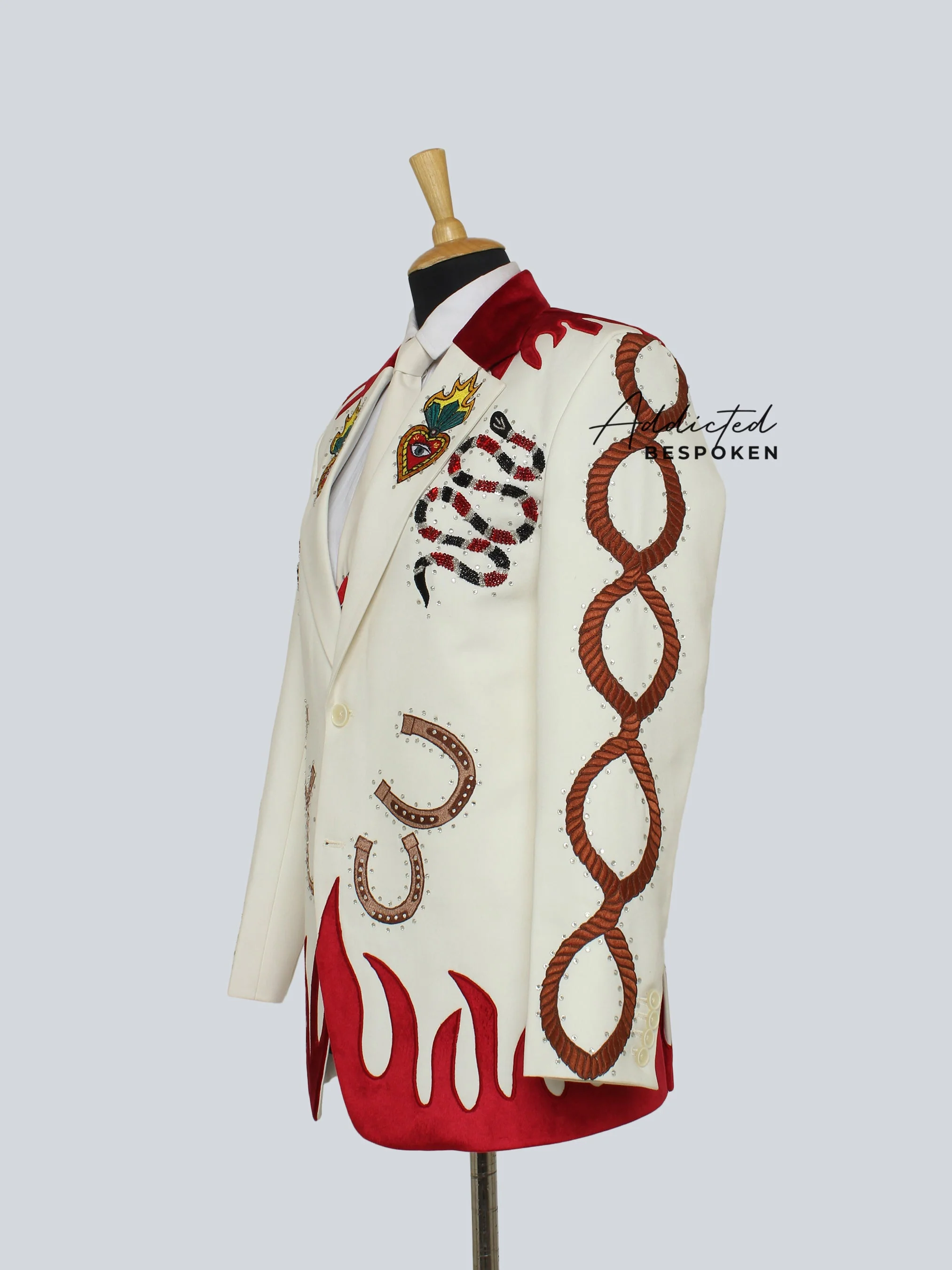 Rustic Blossom Embroidered Suit - Image 6