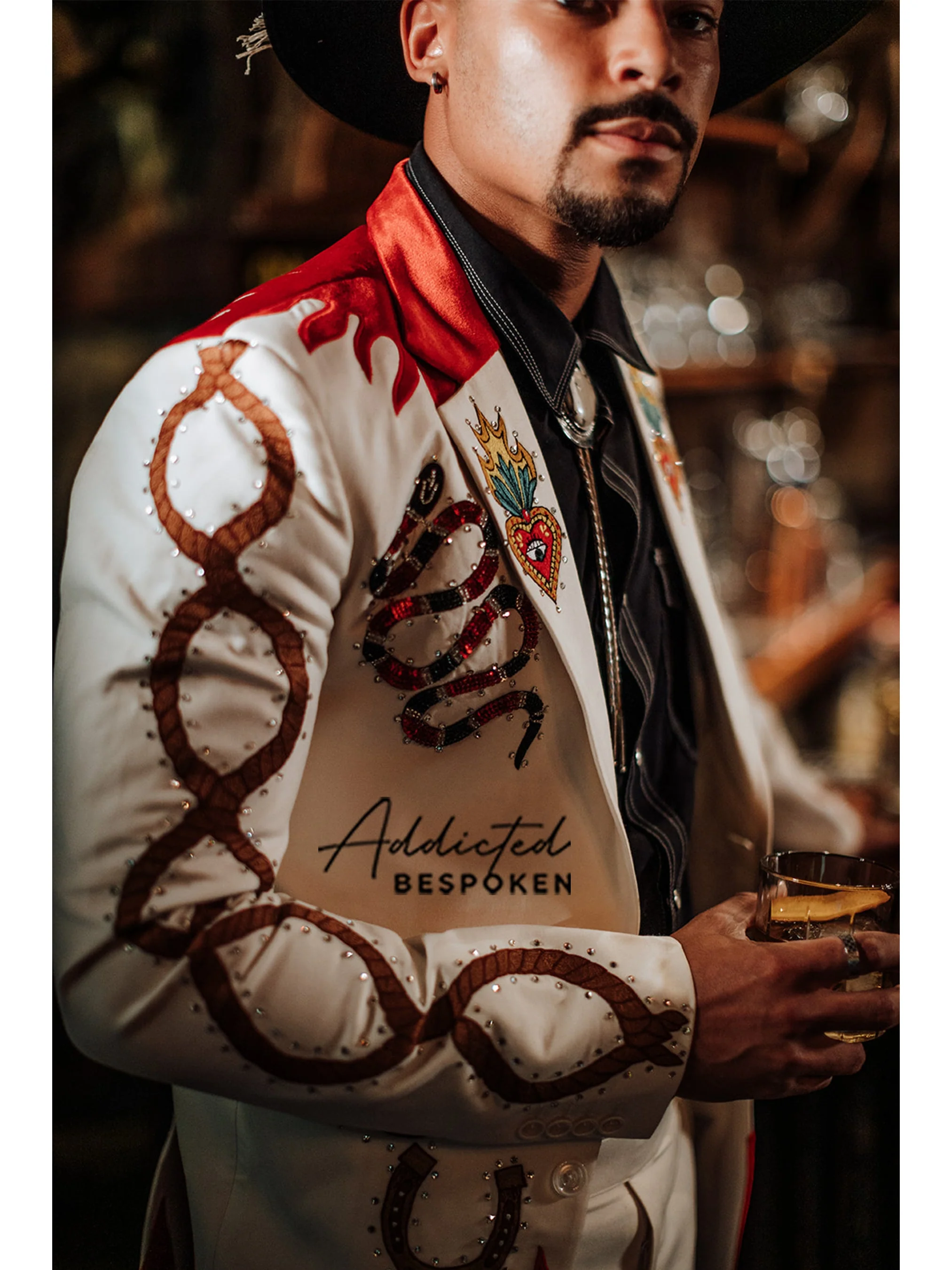 Rustic Blossom Embroidered Suit - Image 7