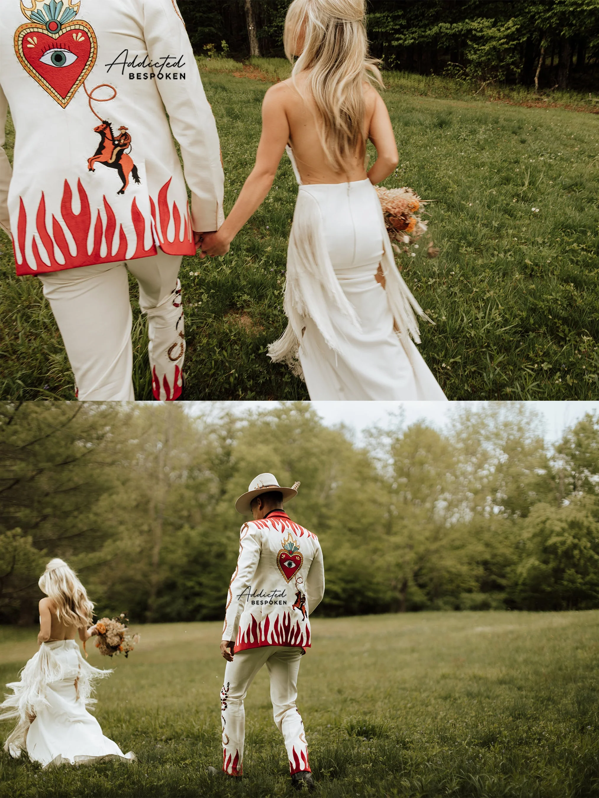 Rustic Blossom Embroidered Suit - Image 9