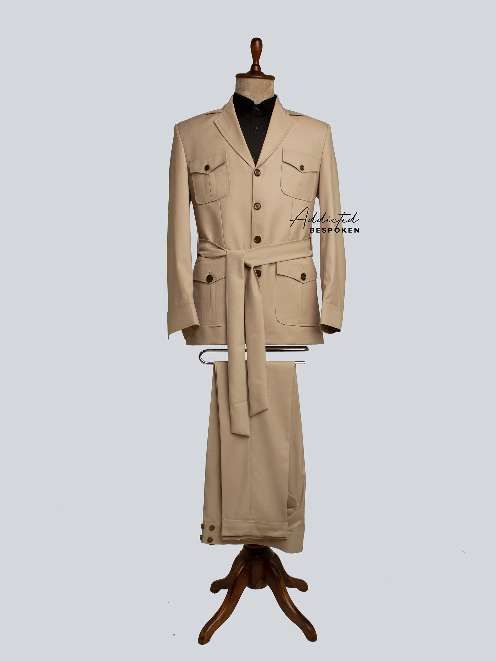 Safari Inspired Belt Suit