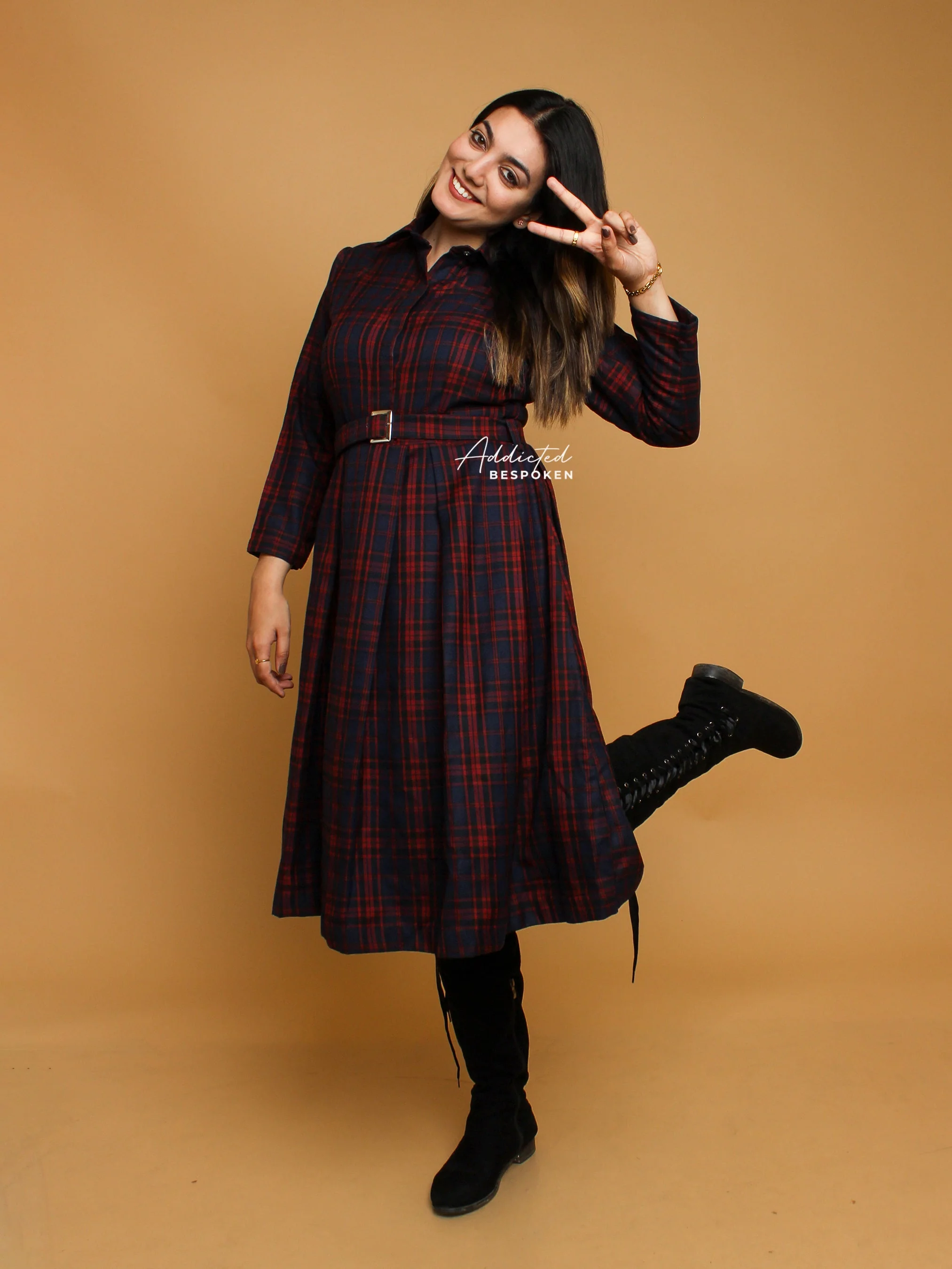 Scarlet & Sapphire Check Dress(CLS) - Image 2