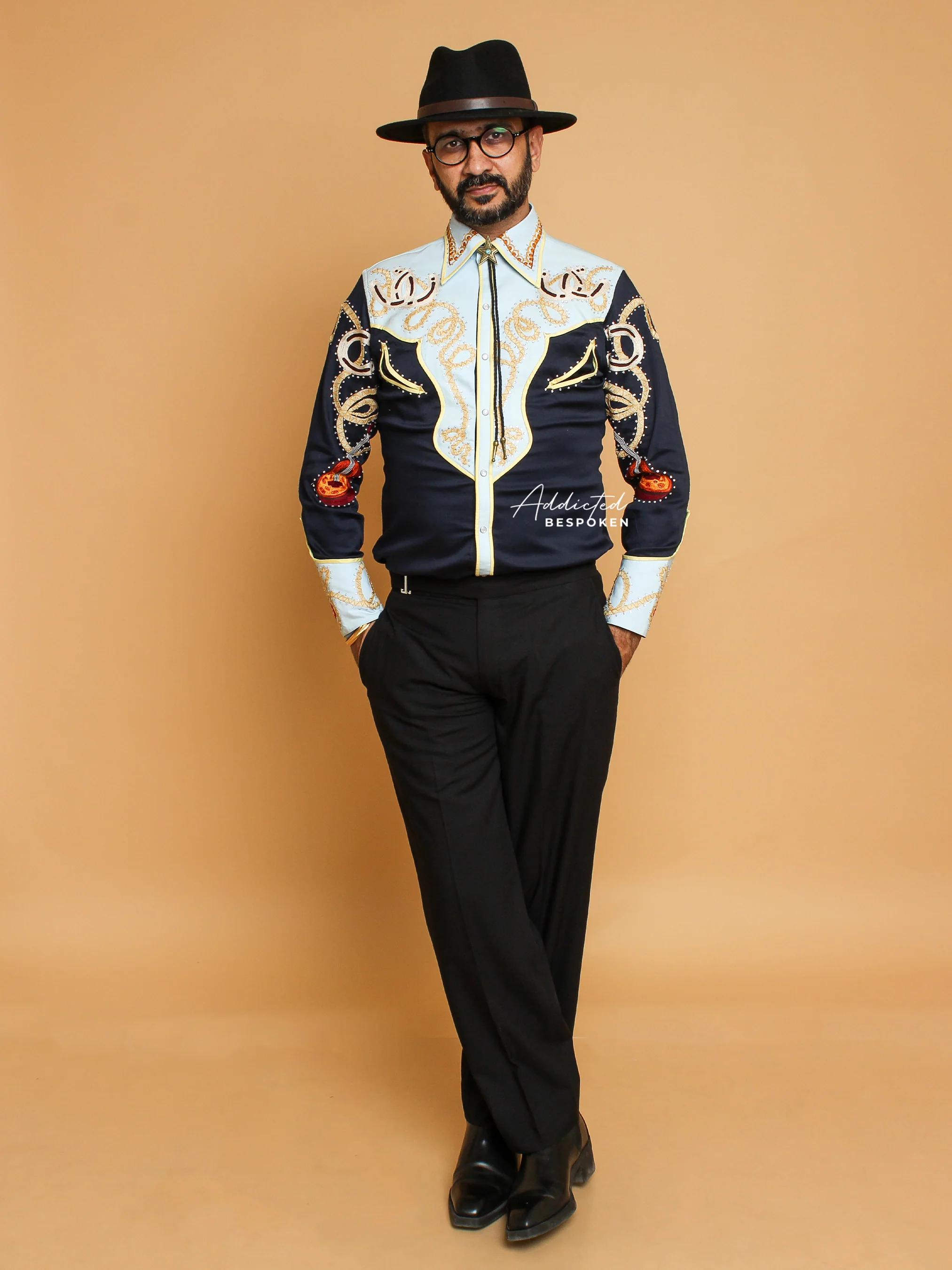 Shadow Skull Embroidered Statement Shirt