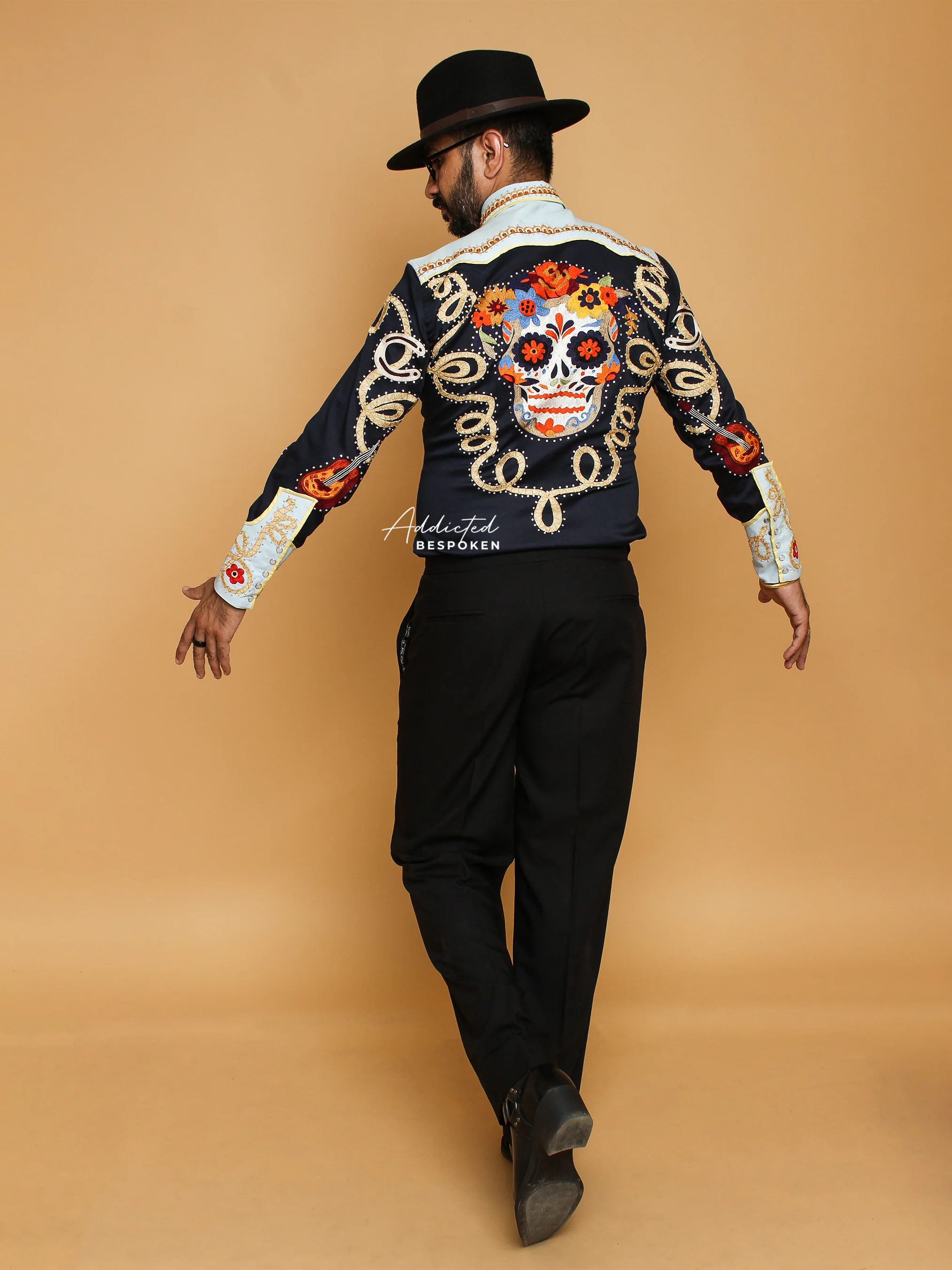 Shadow Skull Embroidered Statement Shirt - Image 2