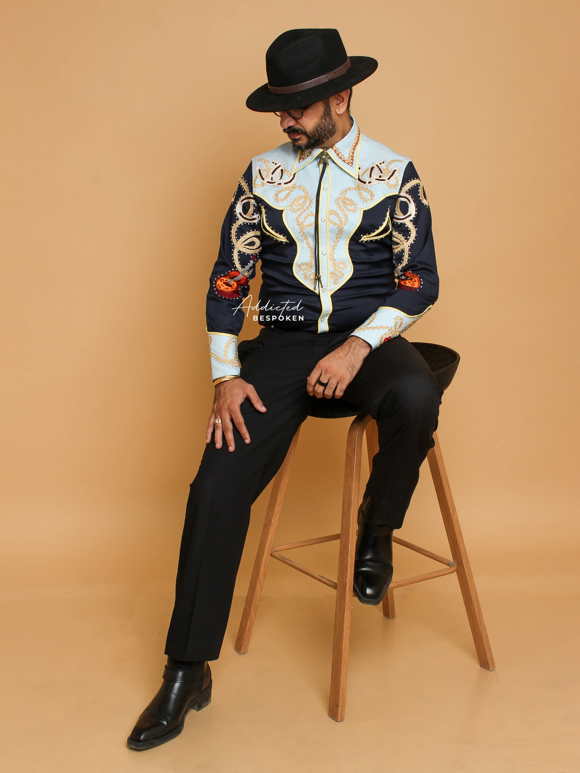 Shadow Skull Embroidered Statement Shirt - Image 3