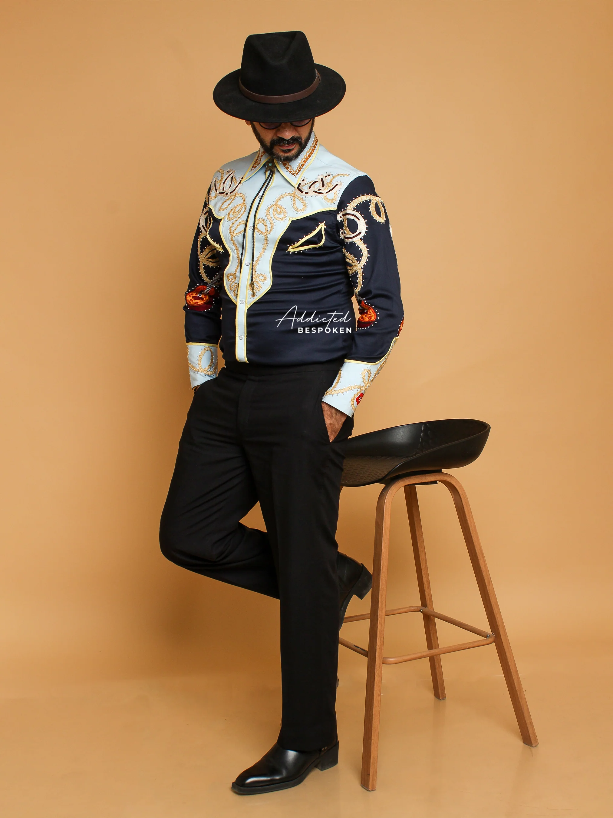 Shadow Skull Embroidered Statement Shirt - Image 4