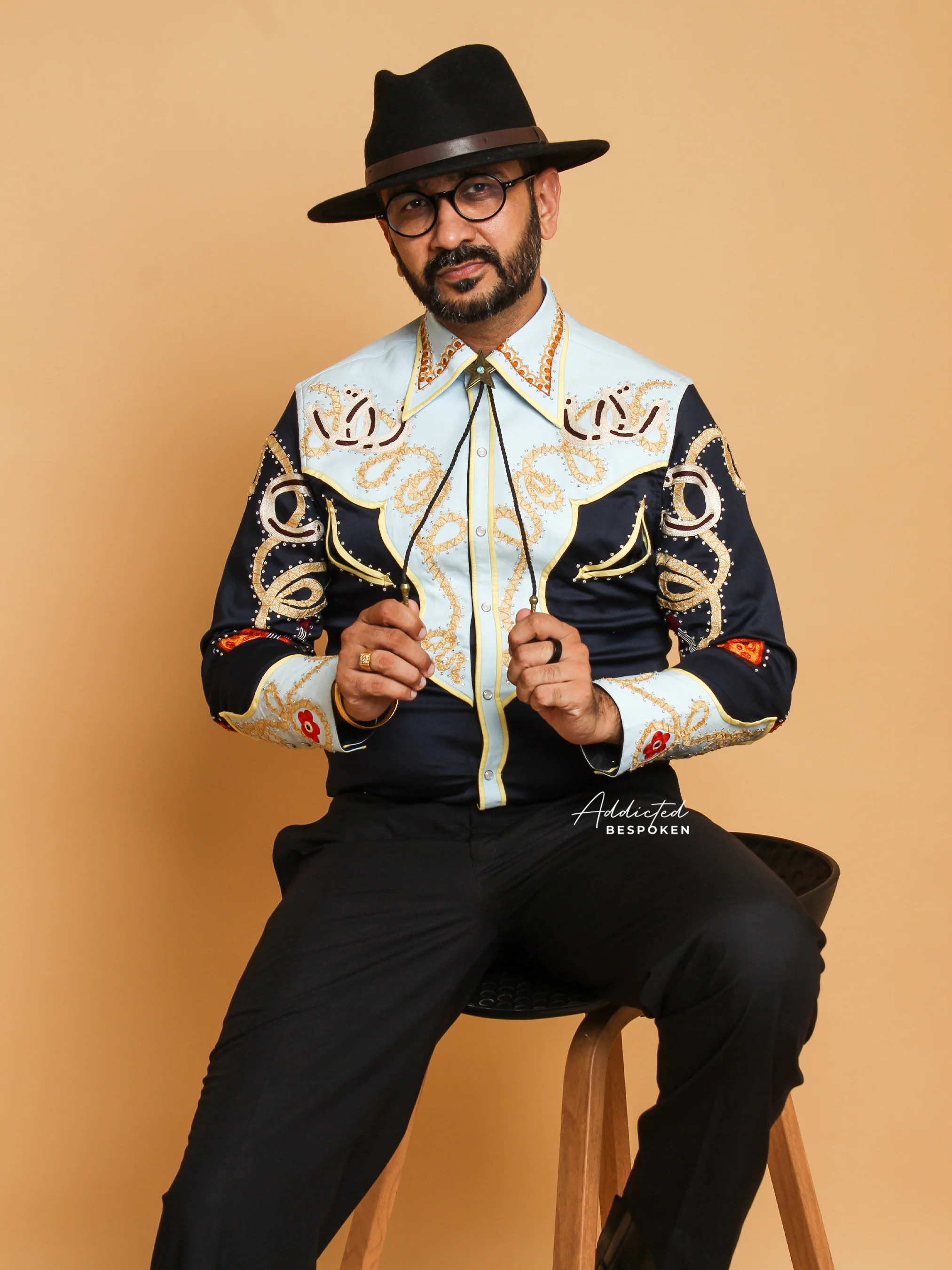 Shadow Skull Embroidered Statement Shirt - Image 5