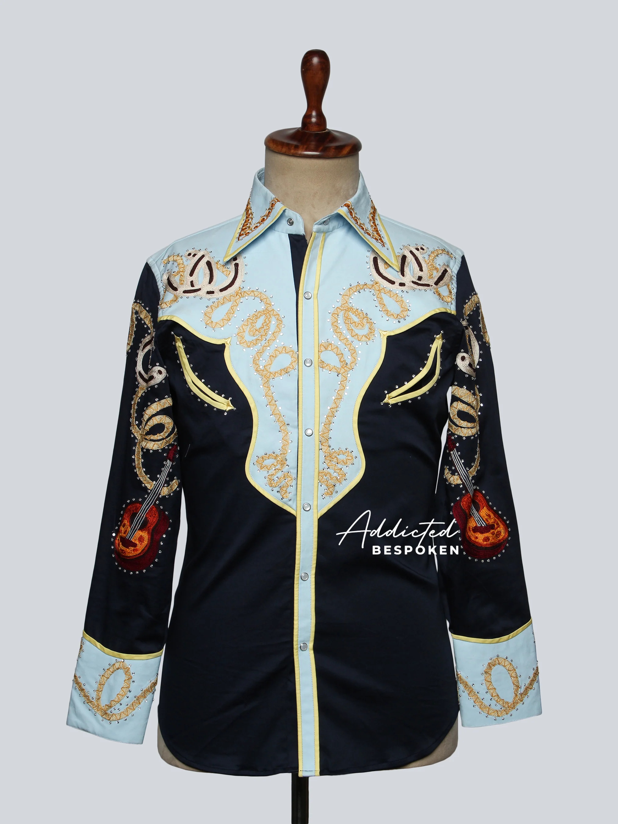 Shadow Skull Embroidered Statement Shirt - Image 6