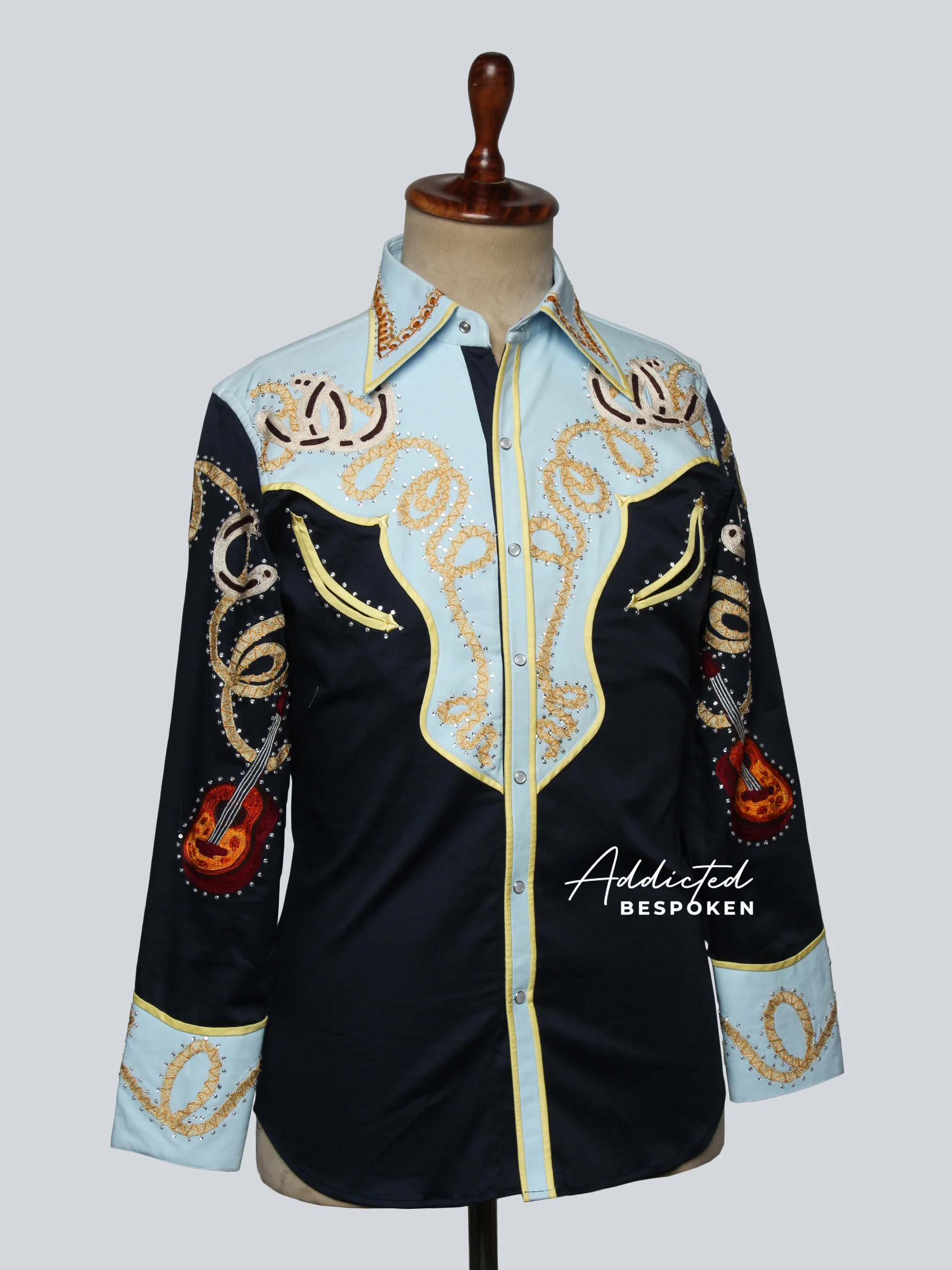 Shadow Skull Embroidered Statement Shirt - Image 8