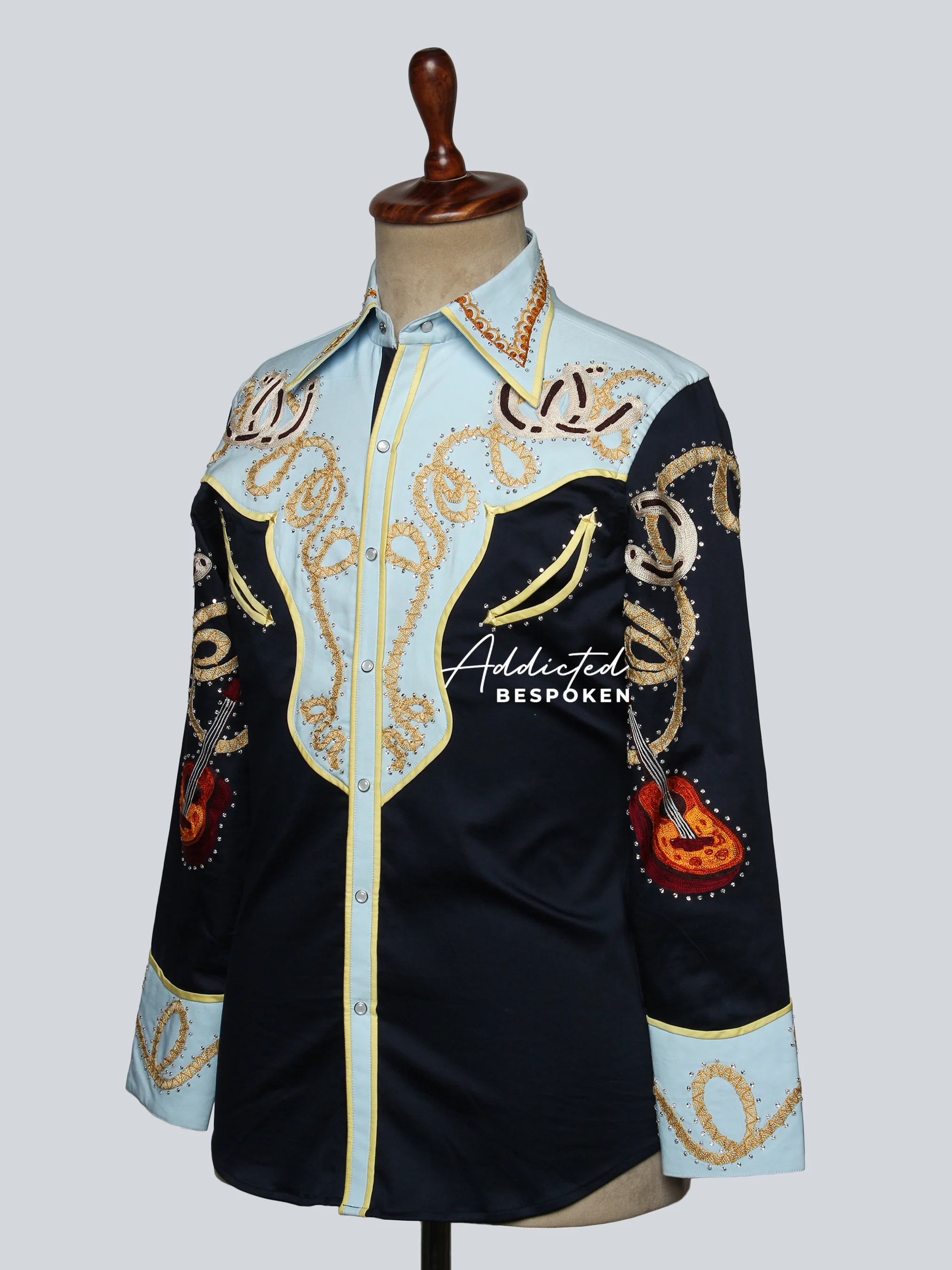 Shadow Skull Embroidered Statement Shirt - Image 9