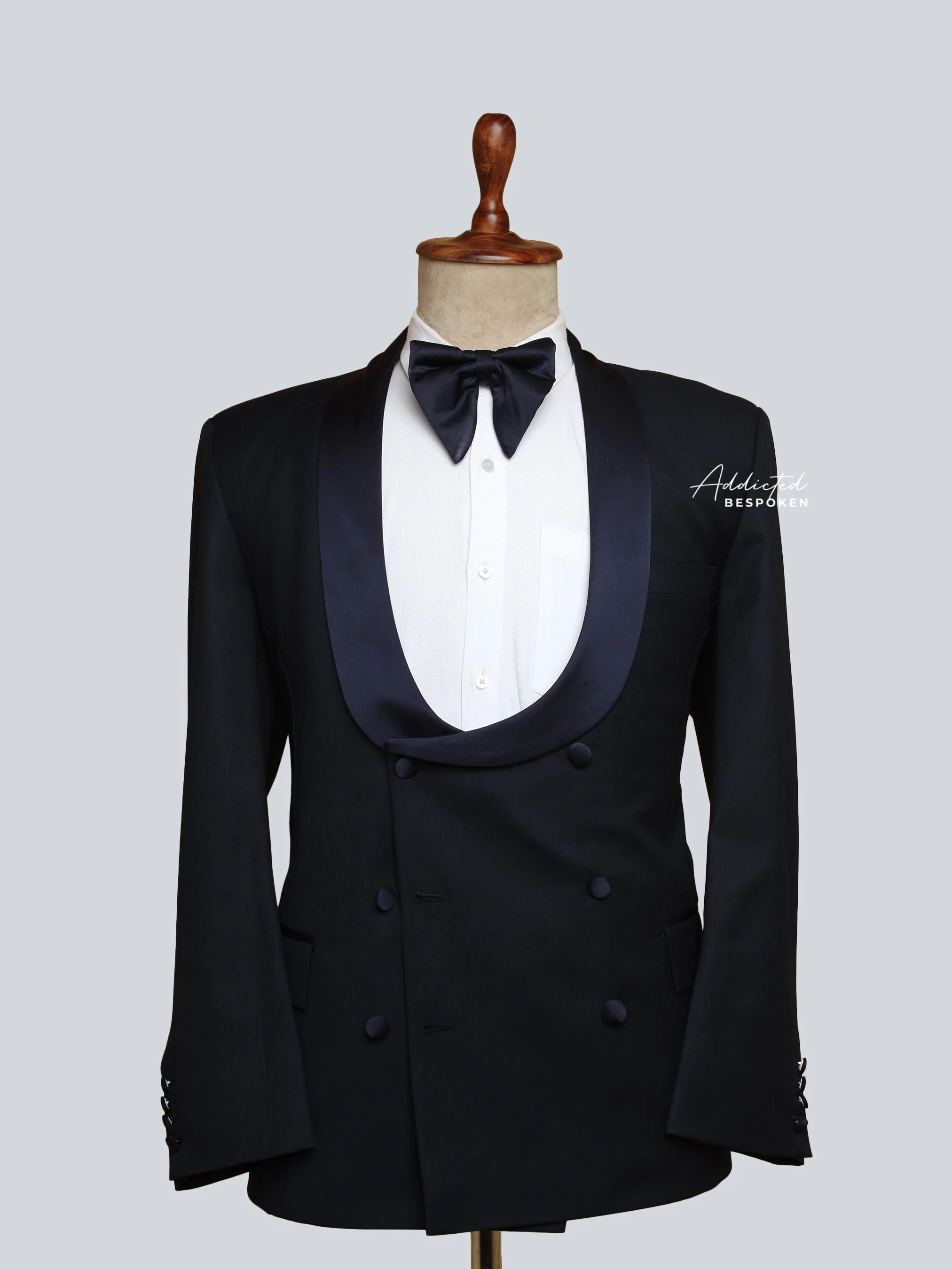 Shawl Lapel Tuxedo Double-Breasted Suit - Image 2