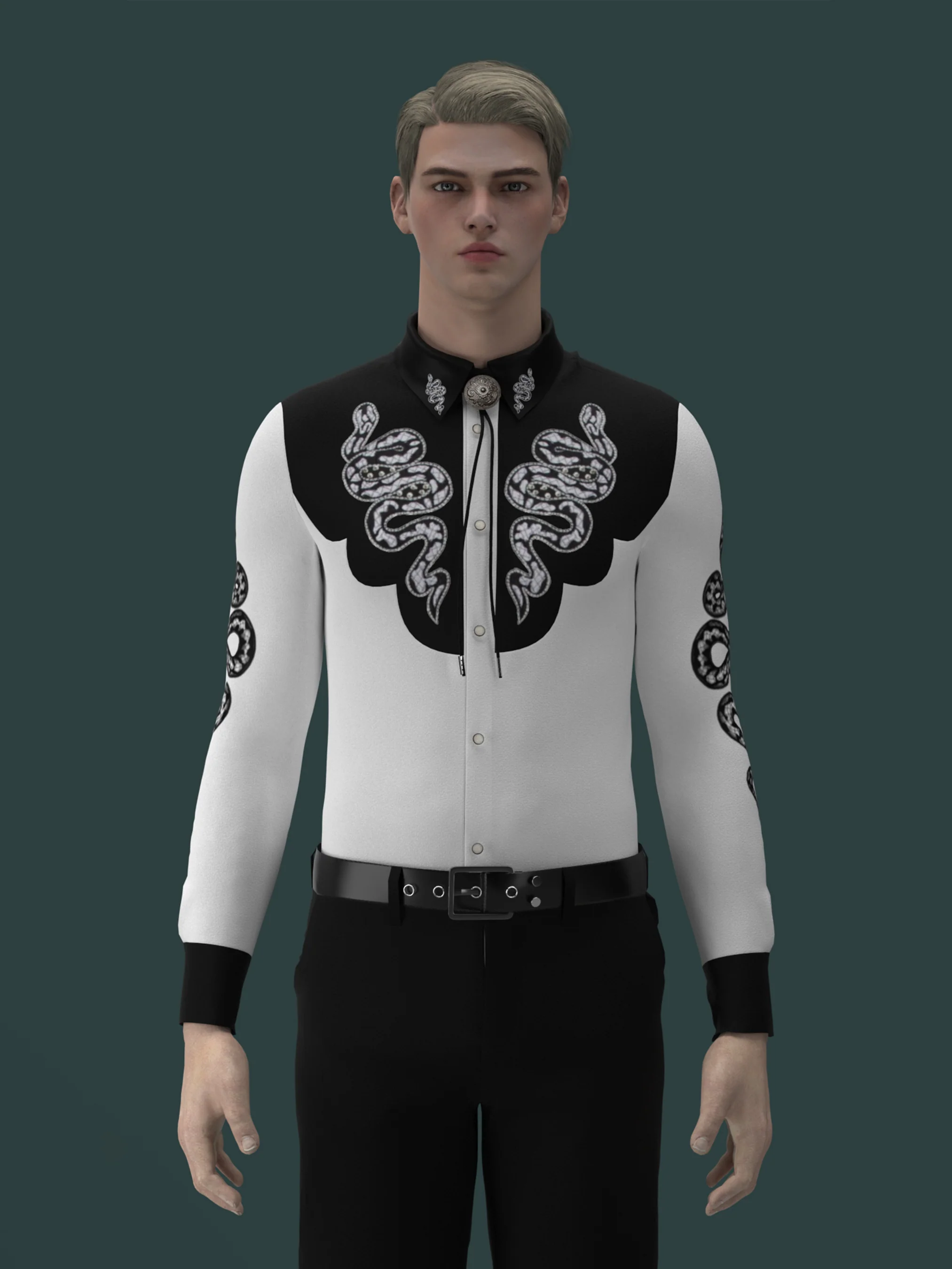 Snake Embellished Signature Shirt