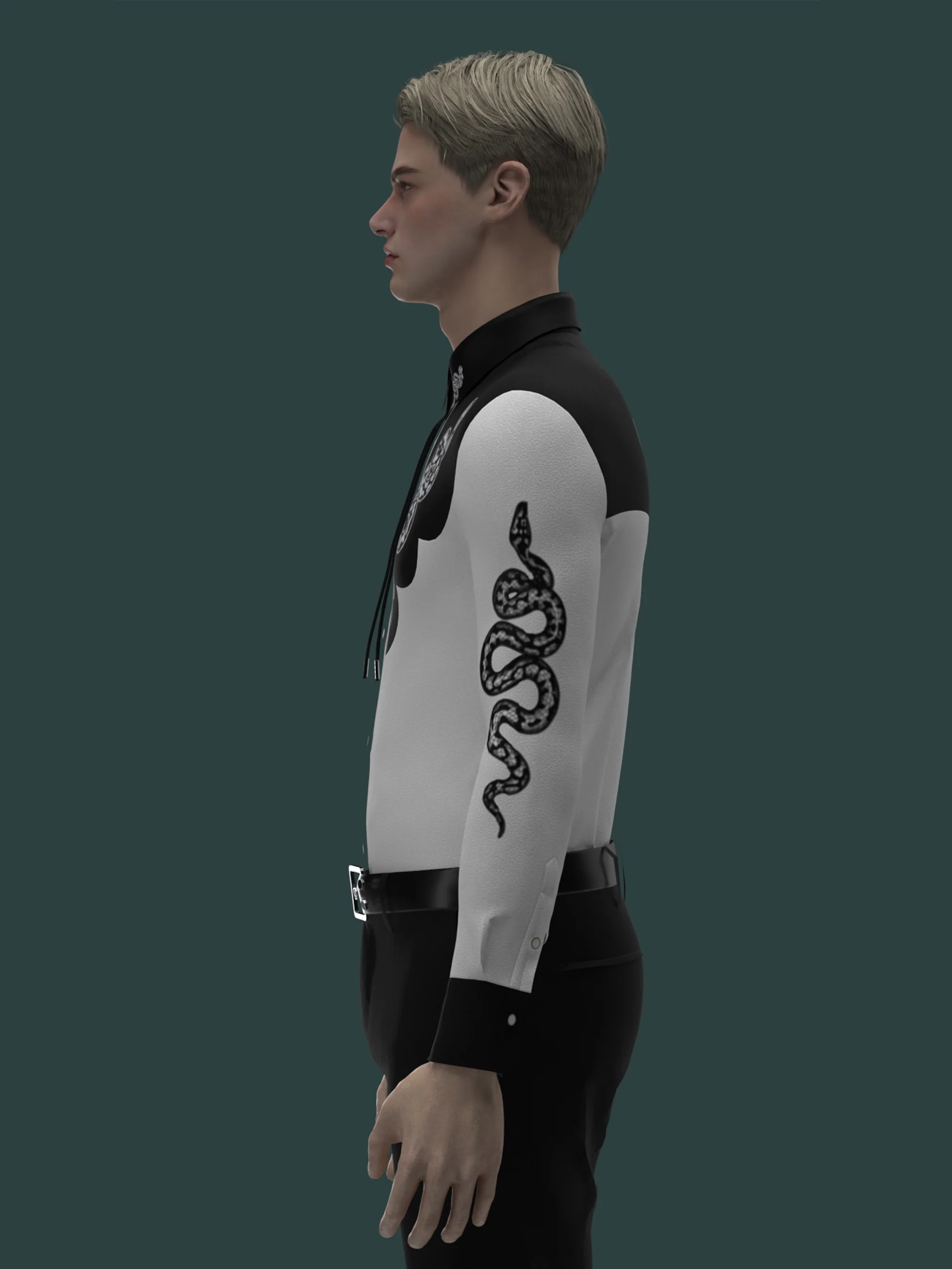 Snake Embellished Signature Shirt - Image 3