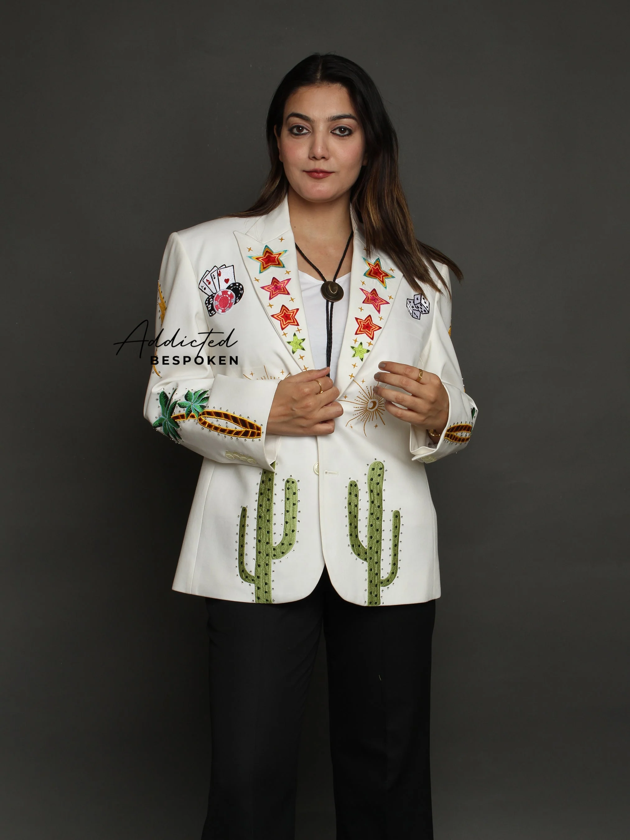 Spaceship Embroidered Blazer