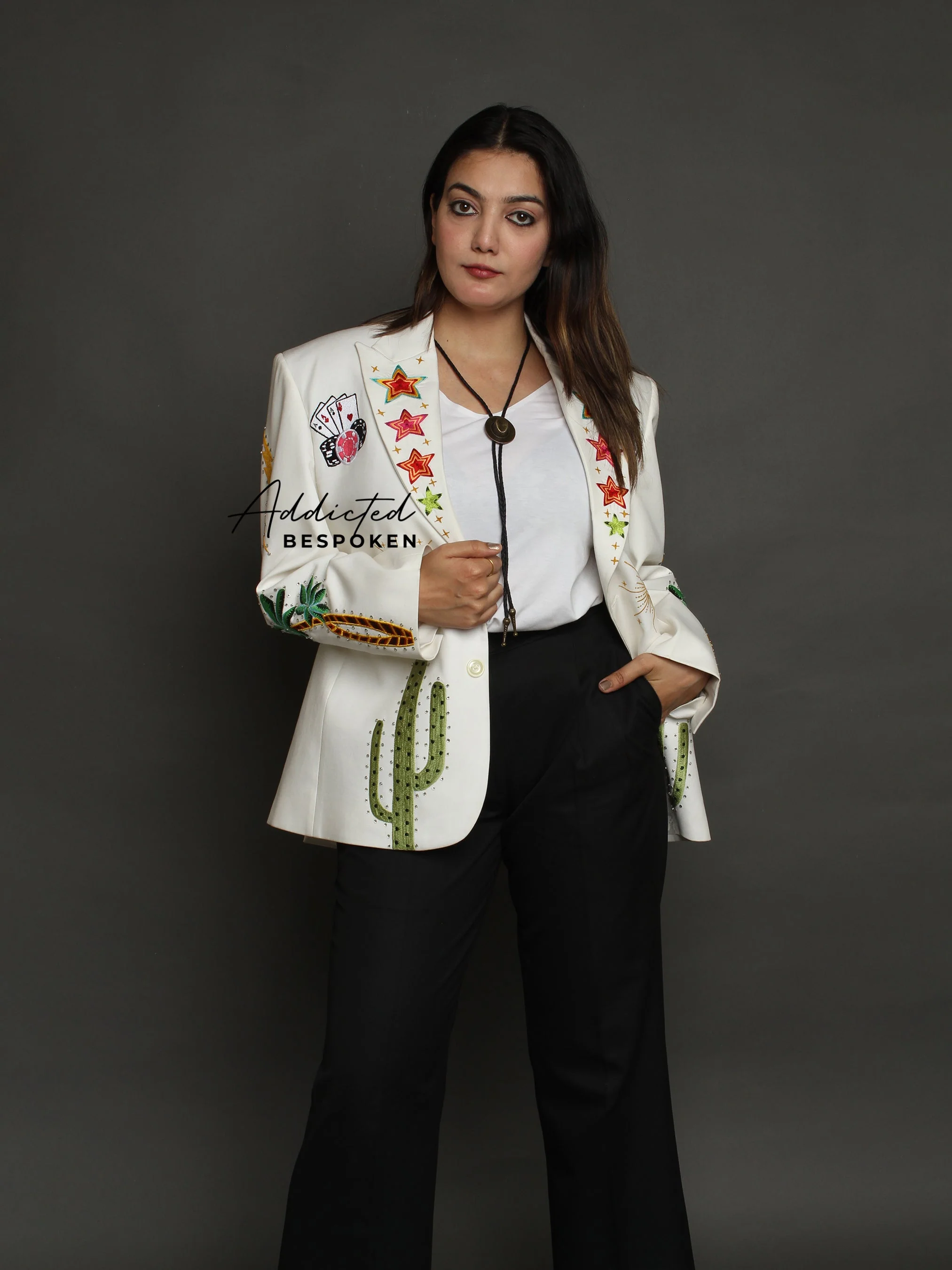 Spaceship Embroidered Blazer - Image 3