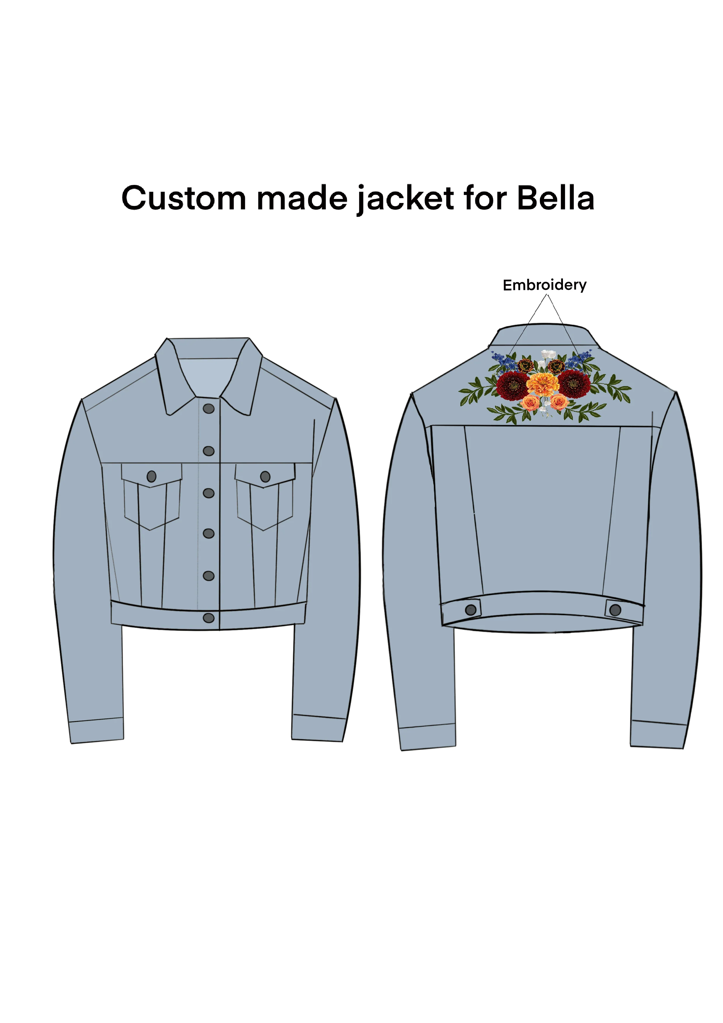Suit and Denim Jacket Embroidery for Bella - Image 2