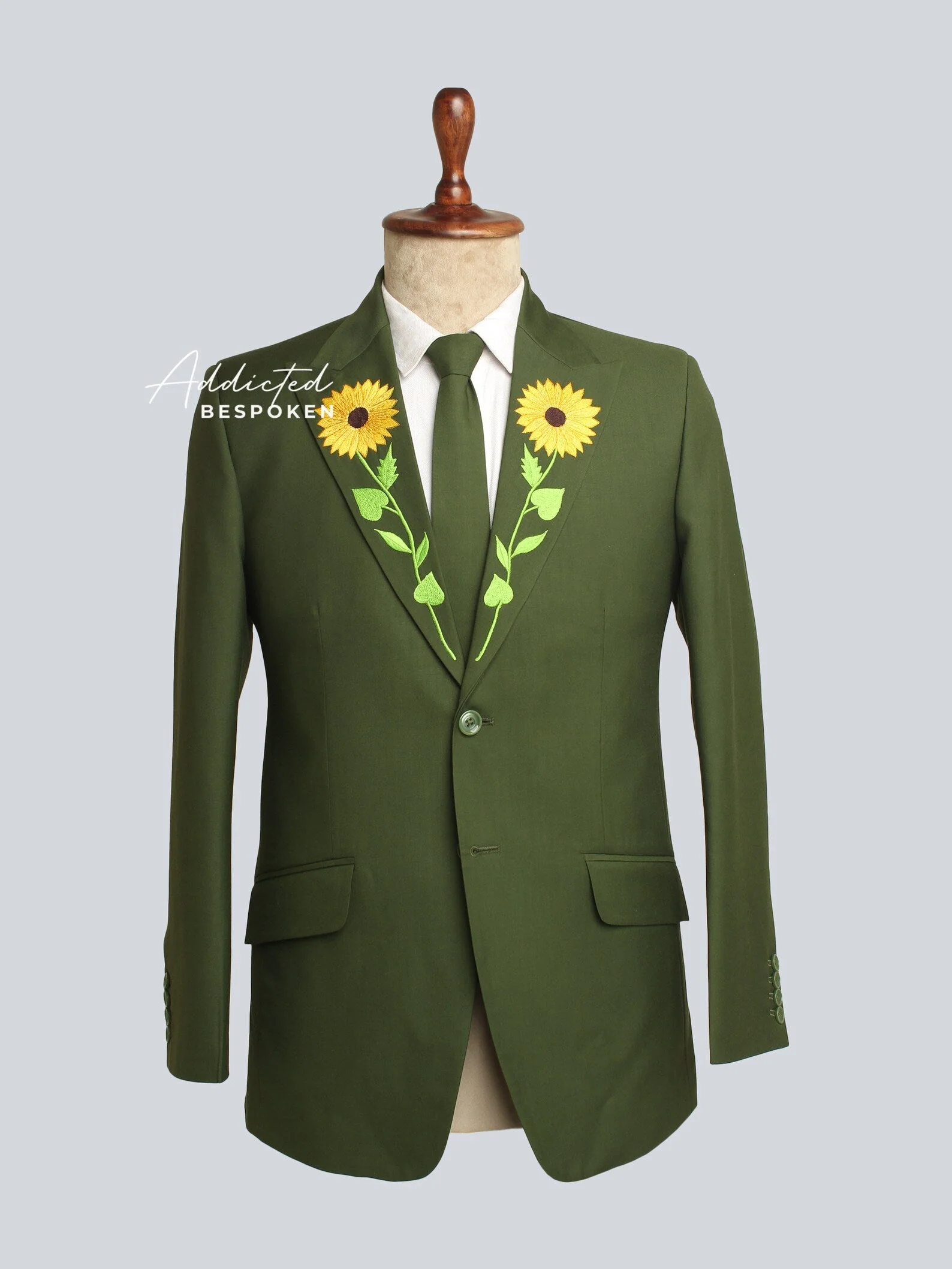 Sunflower Lapel Cotton Suit