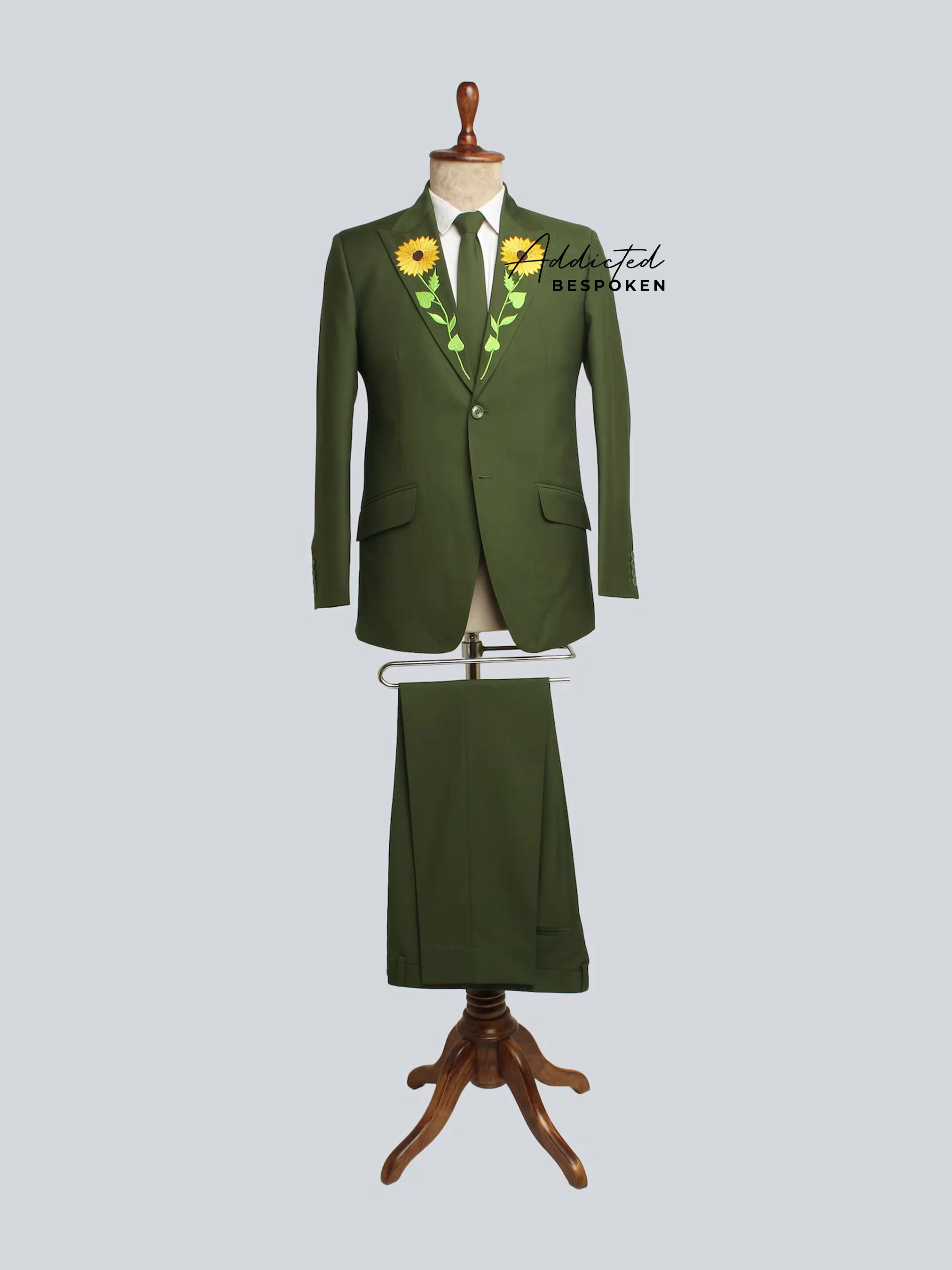 Sunflower Lapel Cotton Suit - Image 2