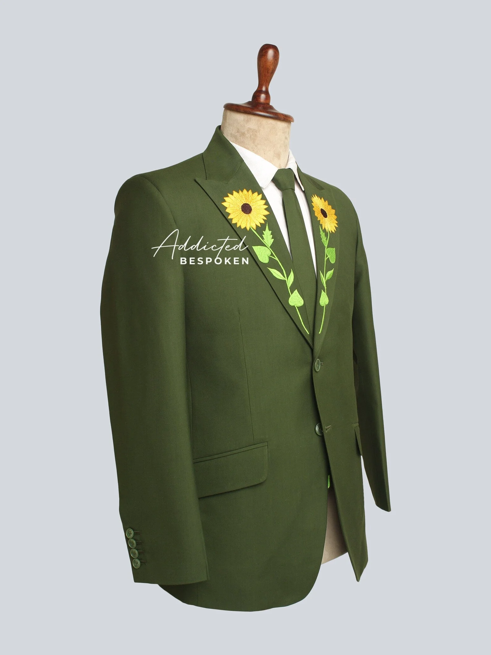 Sunflower Lapel Cotton Suit - Image 3