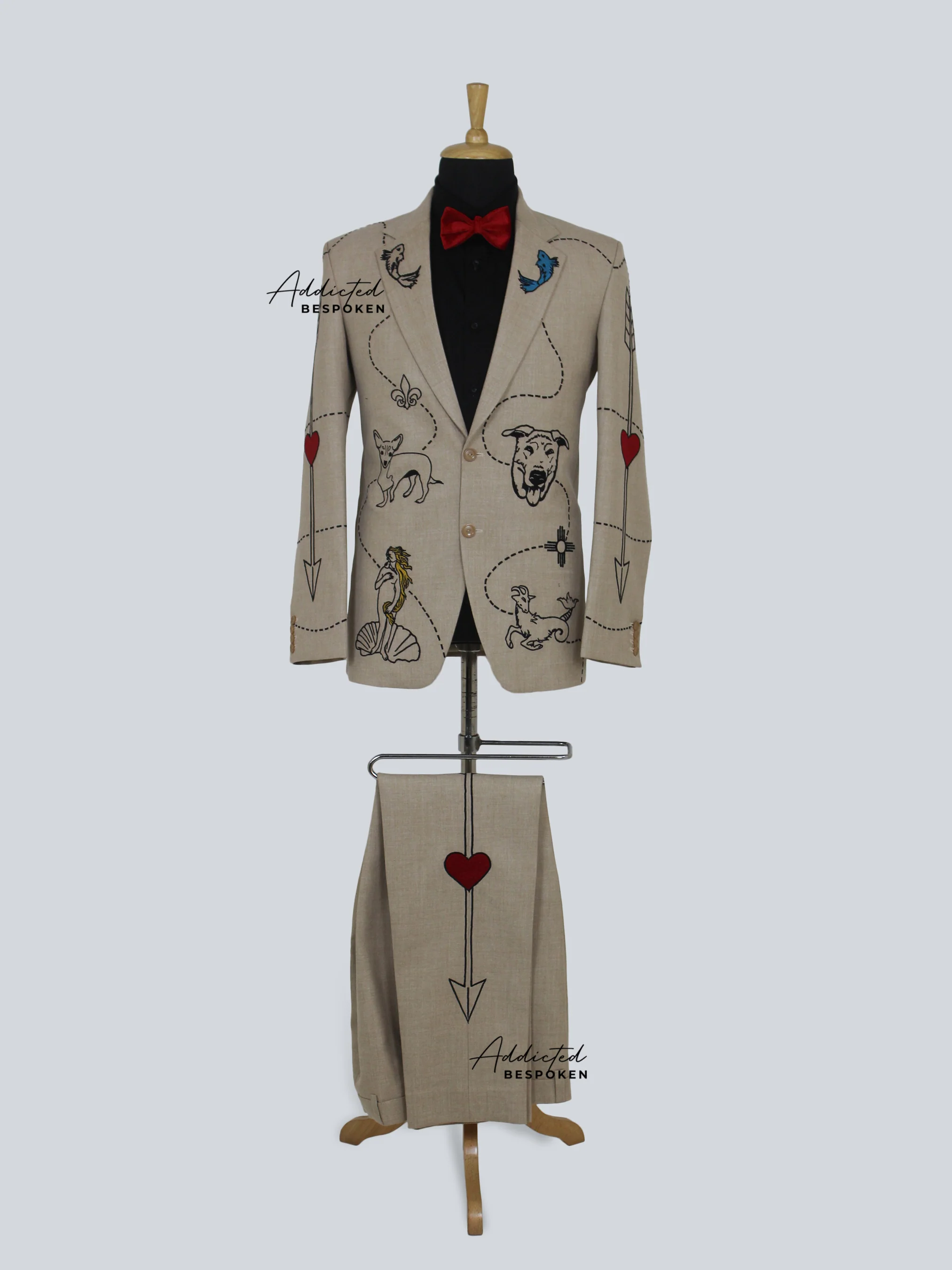 Threaded Elegance Embroidered Suit - Image 2