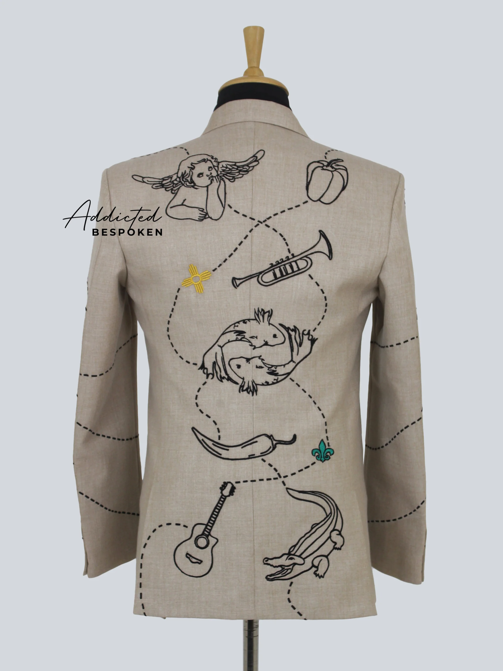 Threaded Elegance Embroidered Suit - Image 9