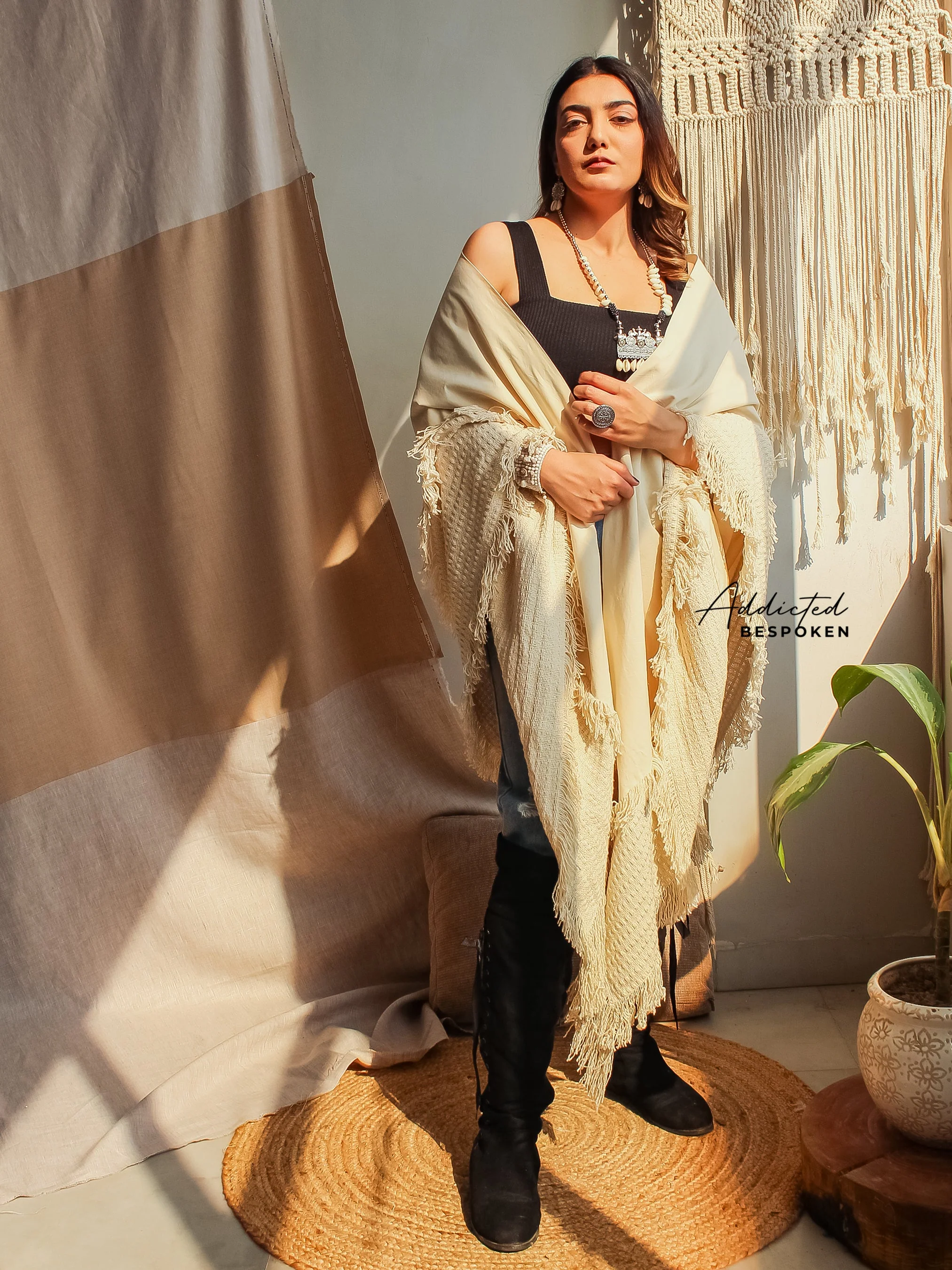 Tribal Boho Fringes Shawl (CLS) - Image 4