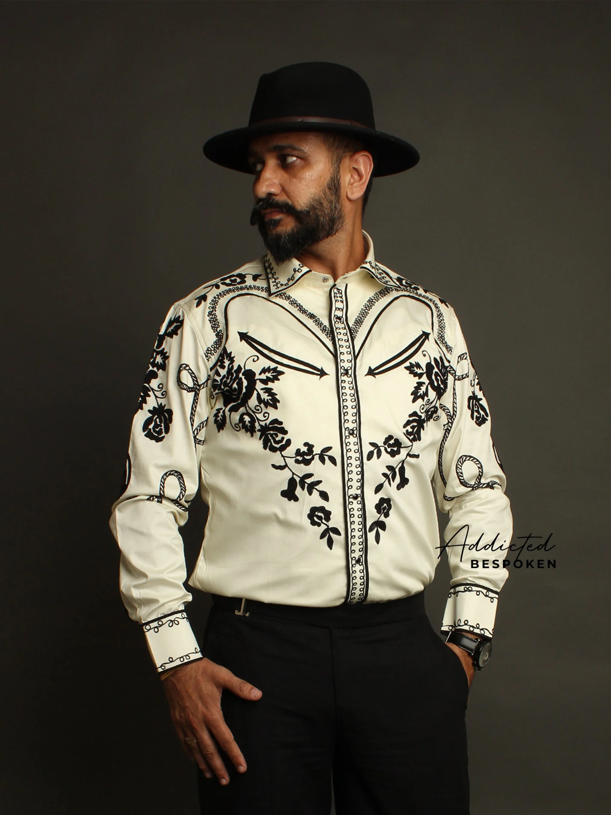 Versatile Ivory Cowboy Shirt - Image 3