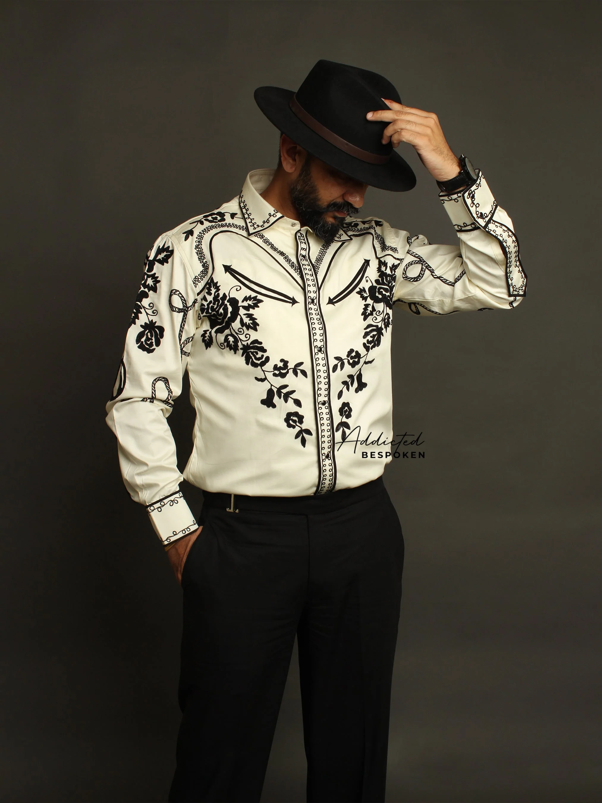 Versatile Ivory Cowboy Shirt - Image 4