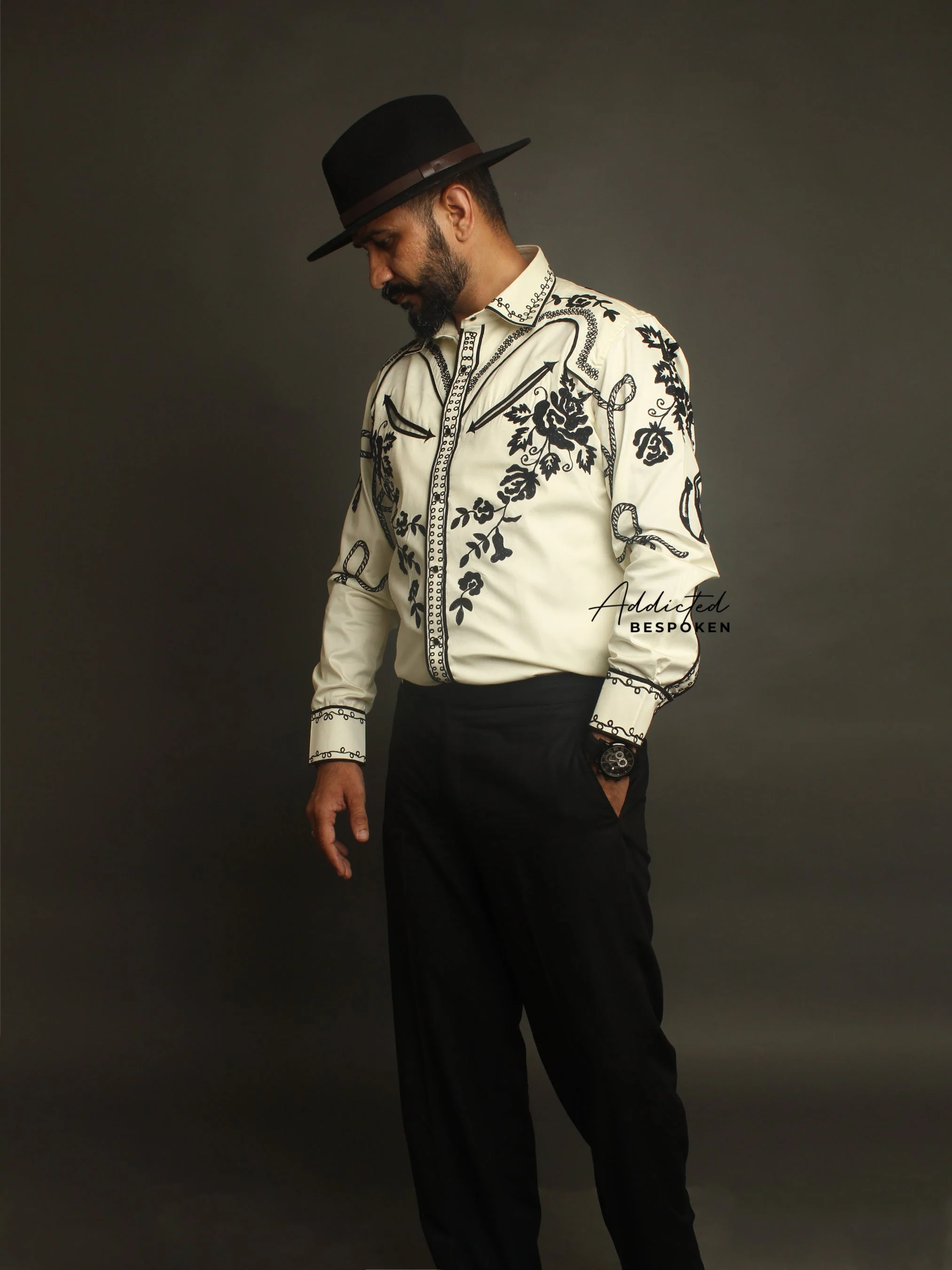 Versatile Ivory Cowboy Shirt - Image 5