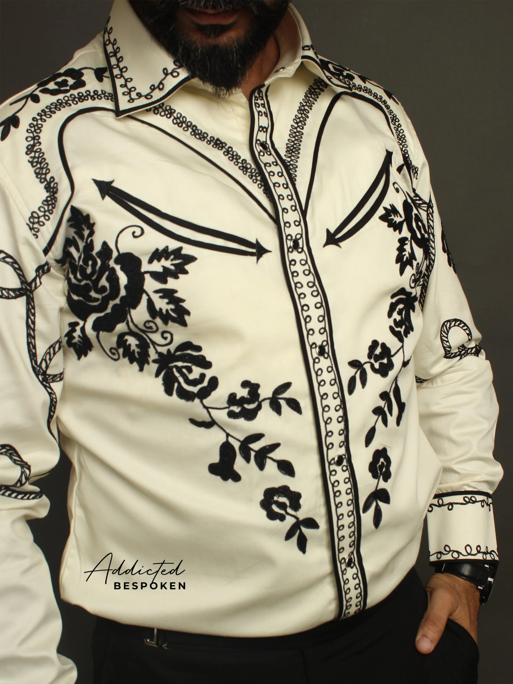 Versatile Ivory Cowboy Shirt - Image 6