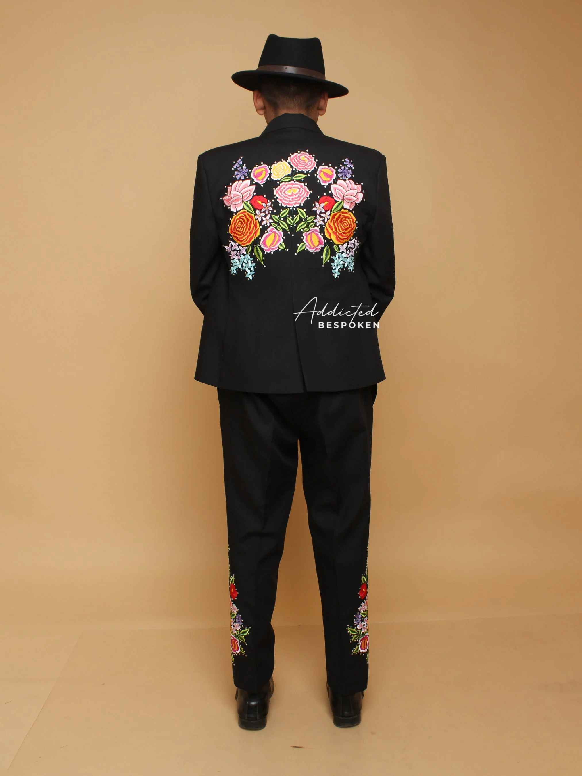 Vibrant Flora & Fauna Embroidered Suit - Image 5
